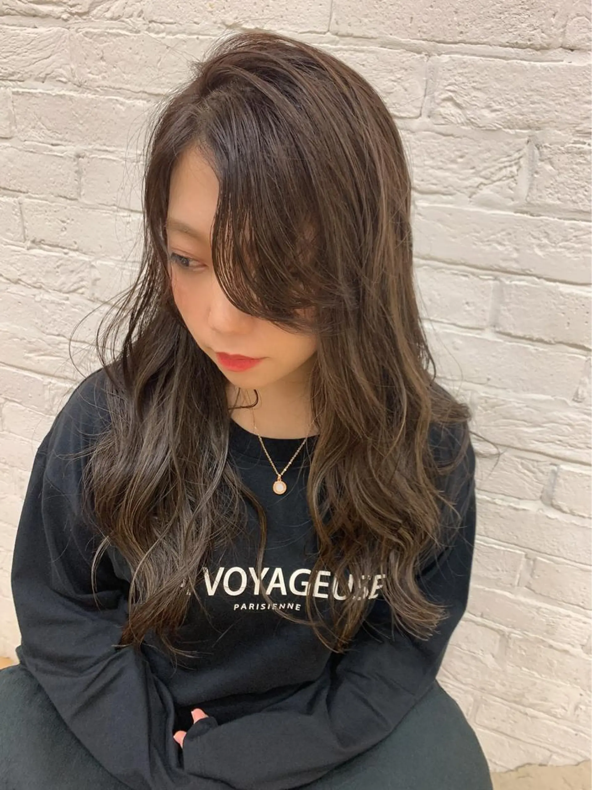 ロング ハイライト ショートカット パーマ石井のヘアスタイル