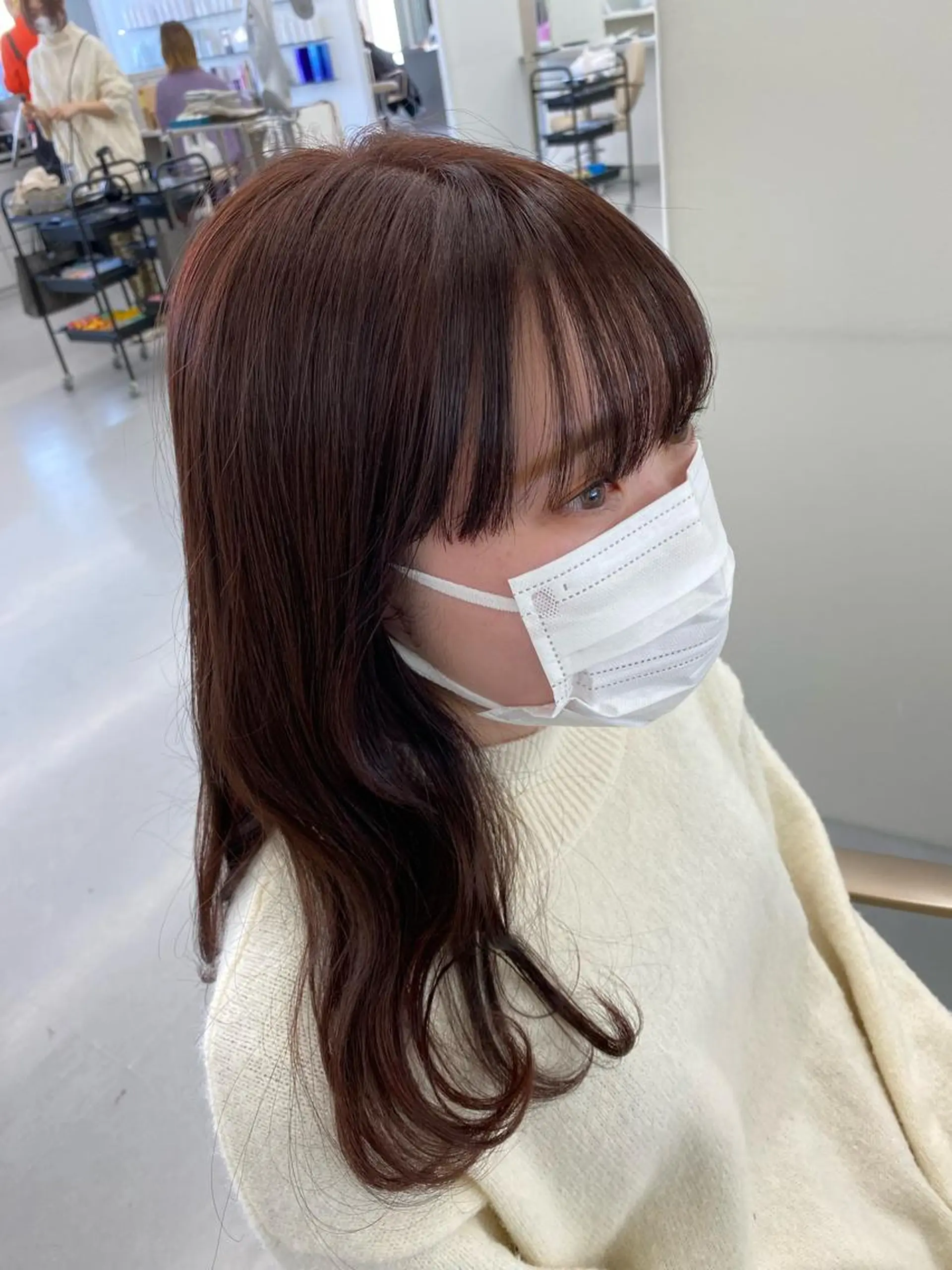 ロング カラー ピンクカラー 小岸 竜のヘアスタイル