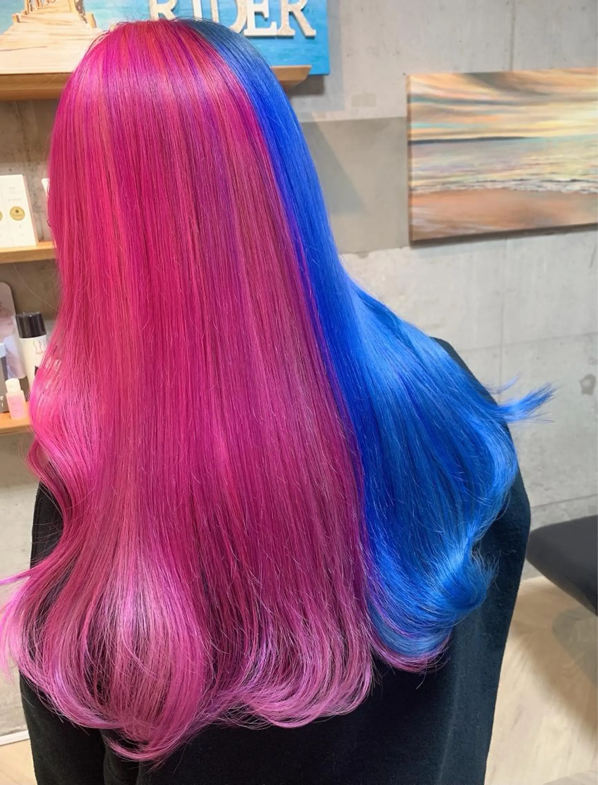 ロング カラー ブルーカラー ピンクカラー Beach 代表 KENTAのヘアスタイル