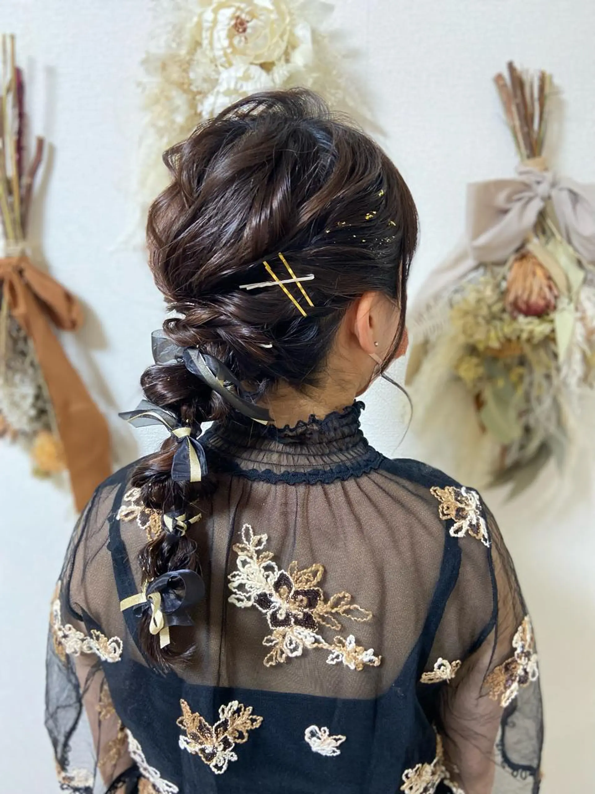 ロング ヘアアレンジ ヘアアンドメイクムタ 新居のヘアスタイル