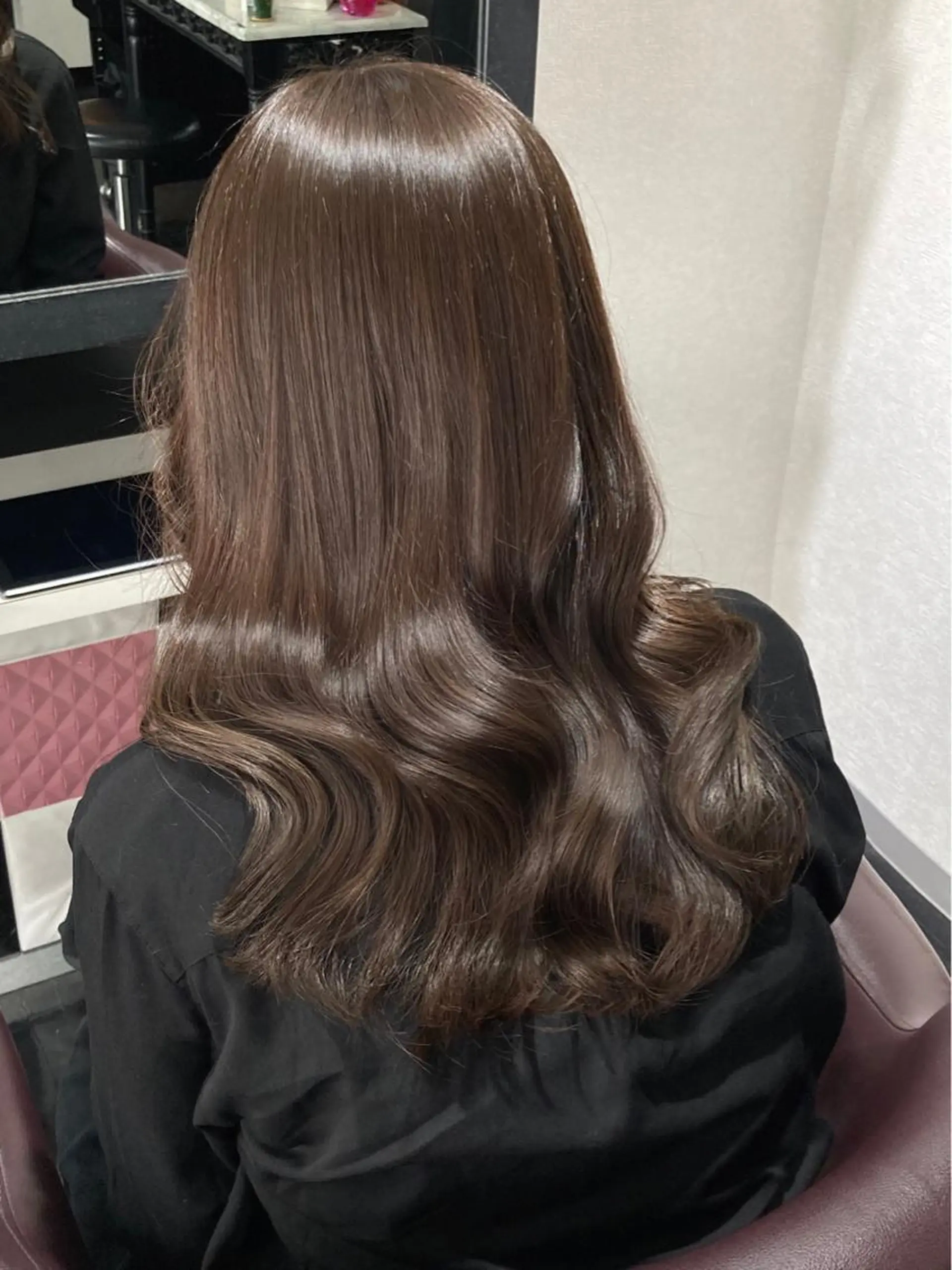 ロング カラー ブリーチ ブラウンカラー ブリーチなしカラー カット ヘアカラー トリートメント mizu kiのヘアスタイル