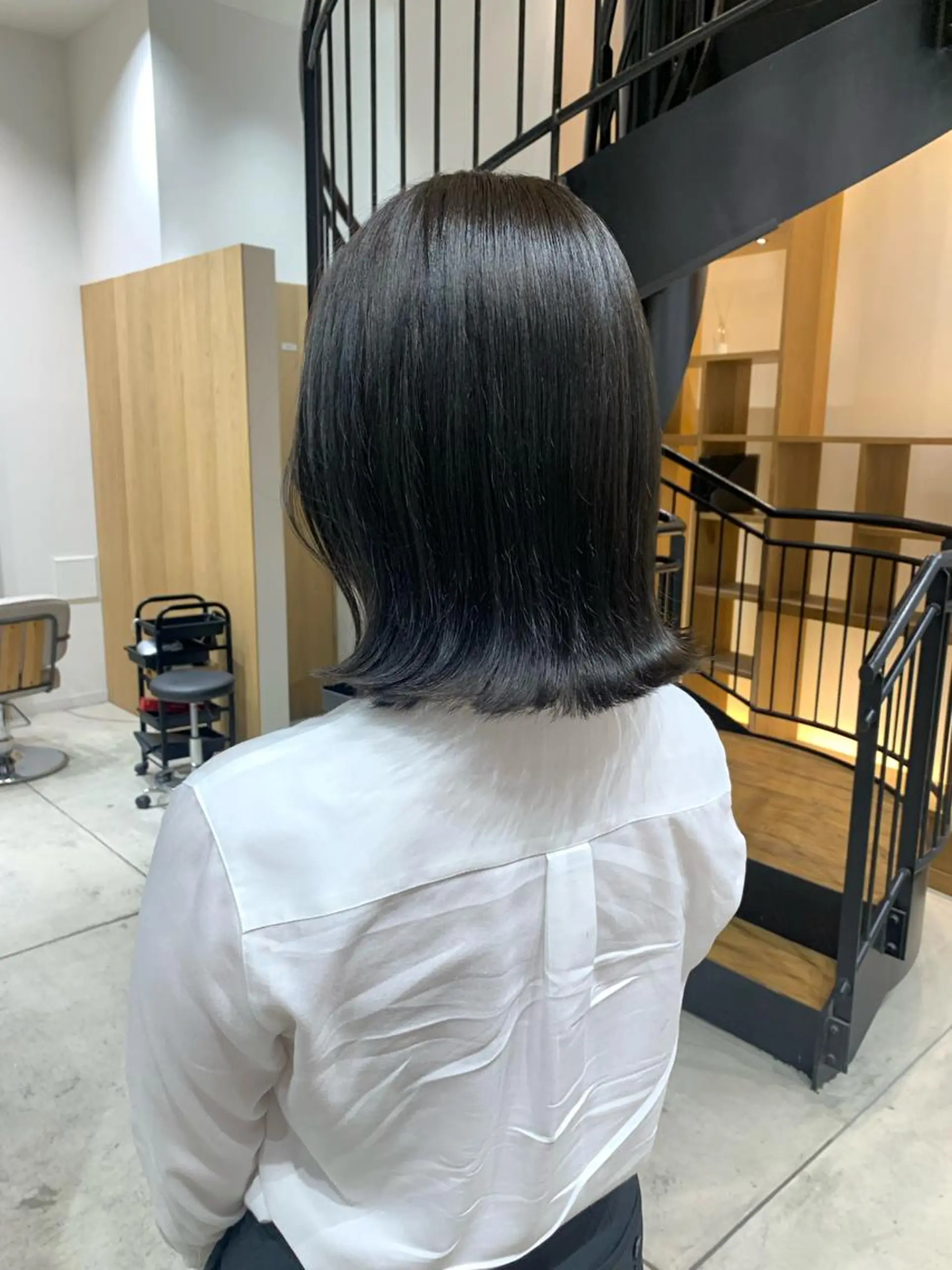 ミディアム カラー ヘアアレンジ カット ヘアカラー トリートメント yuka .のヘアスタイル