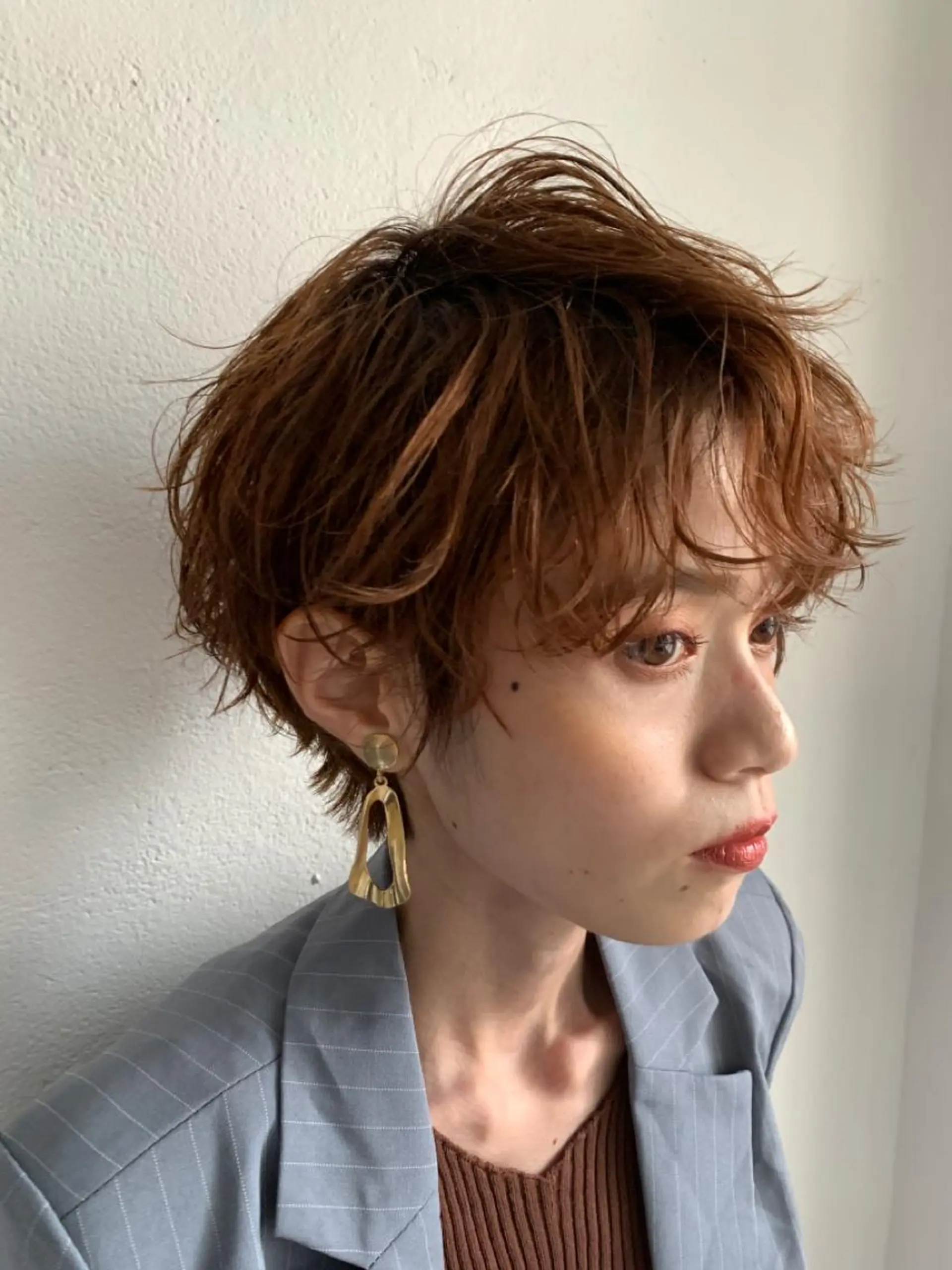 ショート 顔周りの垢抜けヘア 立山あいりのヘアスタイル
