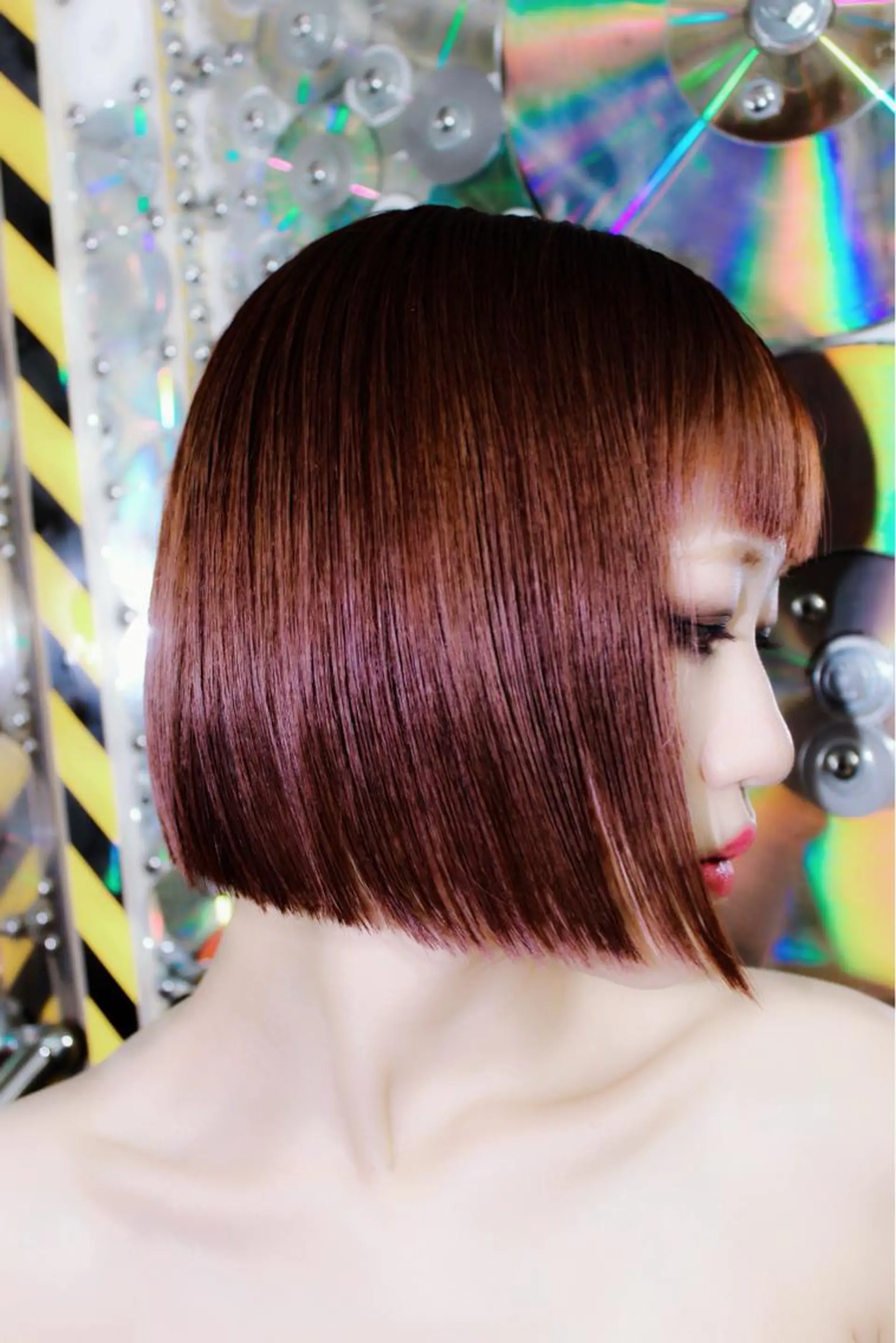 ショート カラー カシス ピンクカラー ボブ 🌈派手髪エクステ ブレイズ🌈ひろとのヘアスタイル