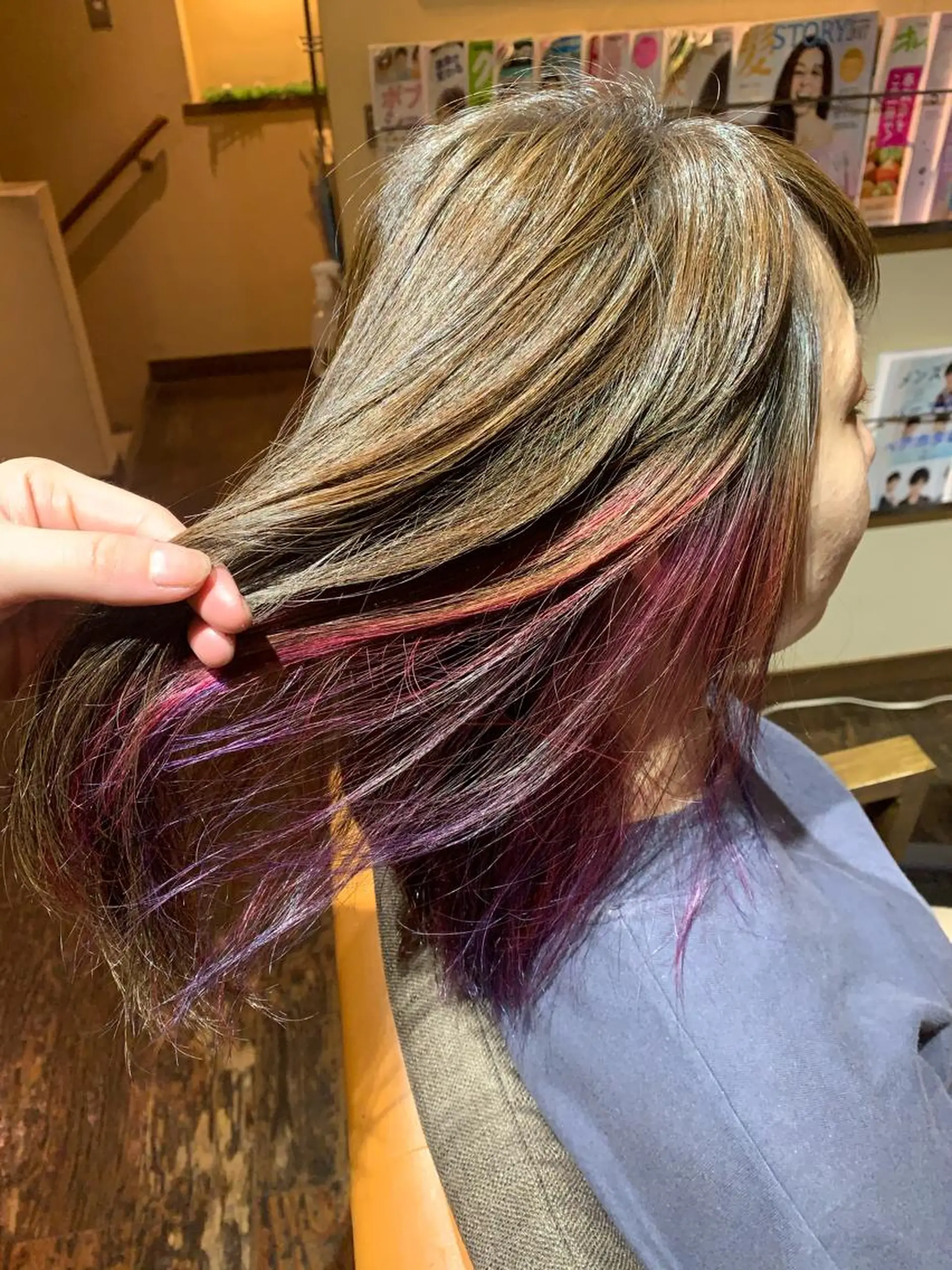 カラー インナーカラー ピンクカラー 竹谷 千佳子のエステ・リラクイメージ