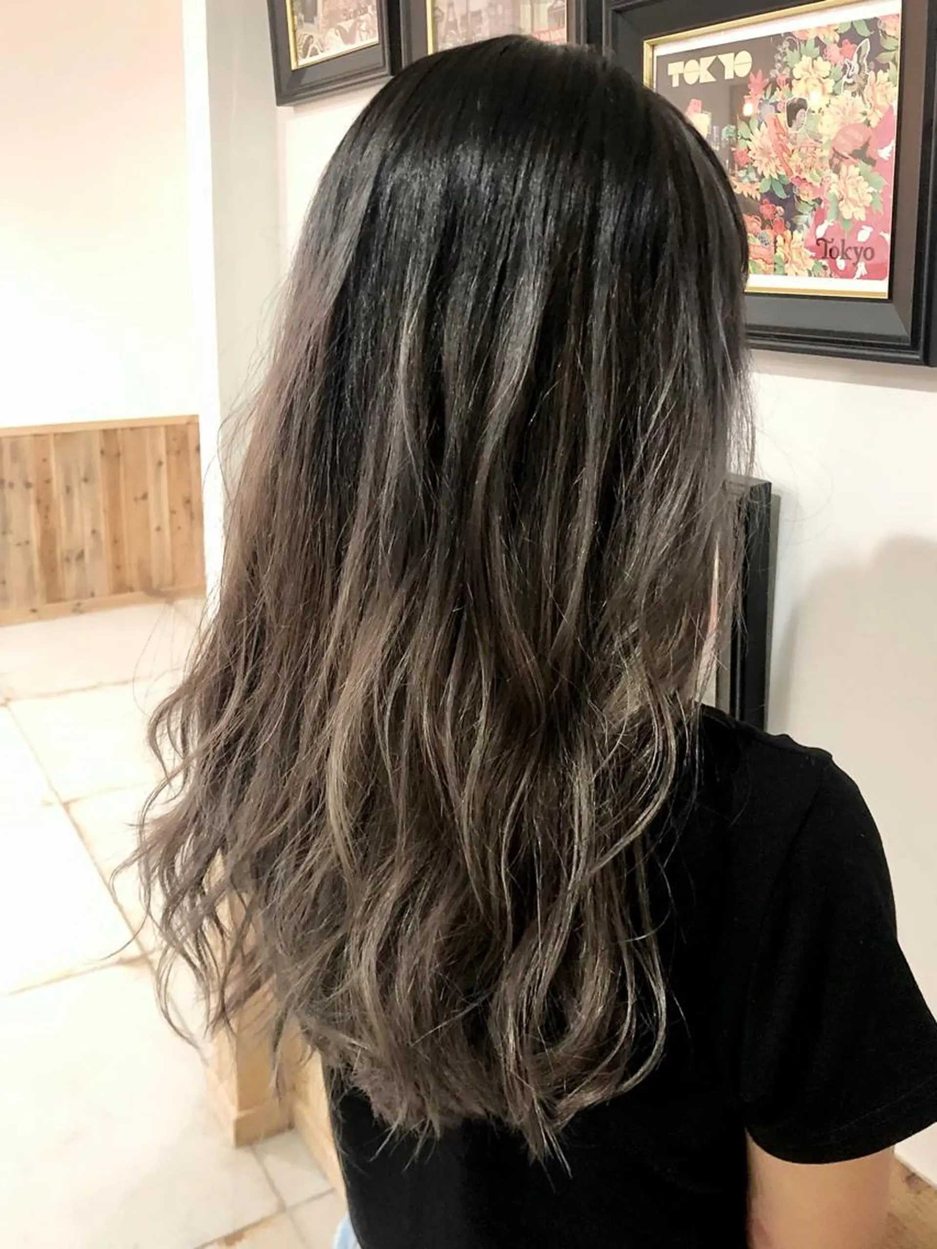 ロング カラー ヘアアレンジ カット ヘアカラー トリートメント ヘアセット 吉田裕太/ハイライト ダブルカラーのヘアスタイル