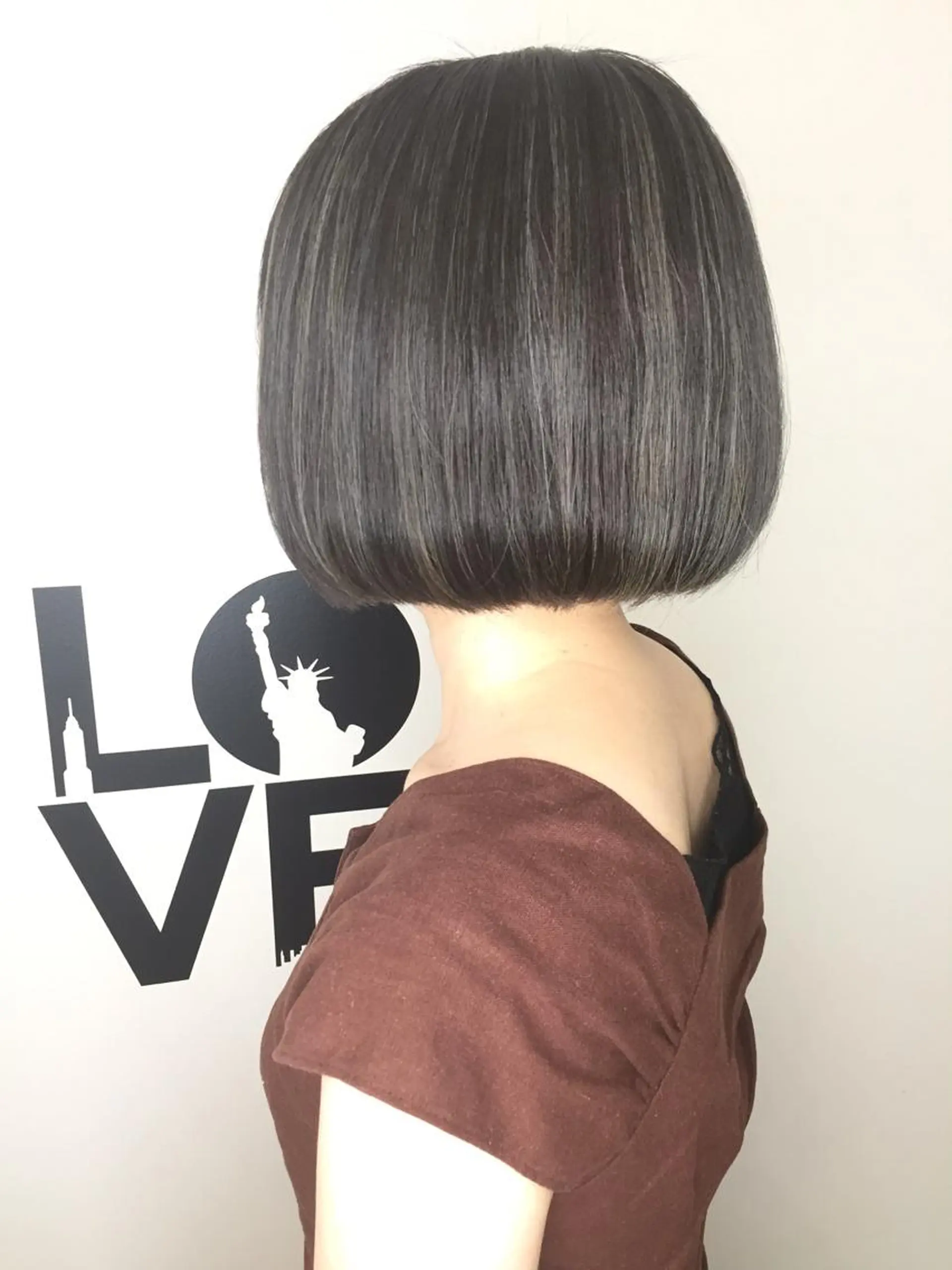ミディアム カラー ブルーカラー ブルージュ ハイライトカラー ハイライト ✂️小顔カット✂️ 山本有紀のヘアスタイル