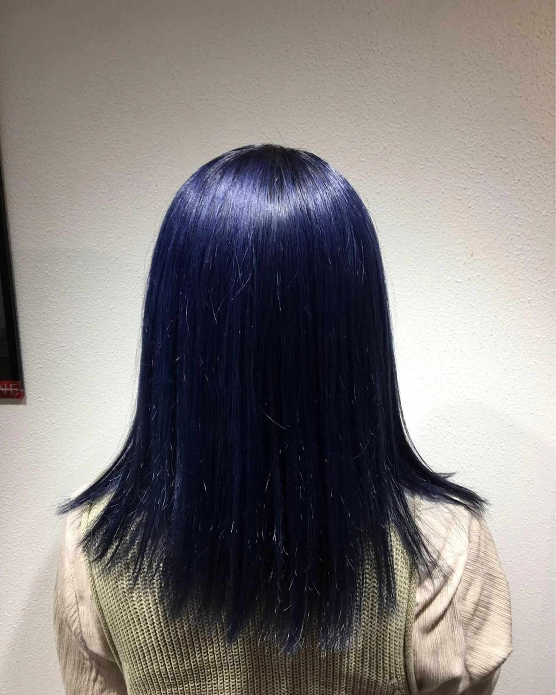 セミロング カラー ブルーカラー ヘアカラー FABLE HAIR ファブル難波・心斎橋のヘアスタイル