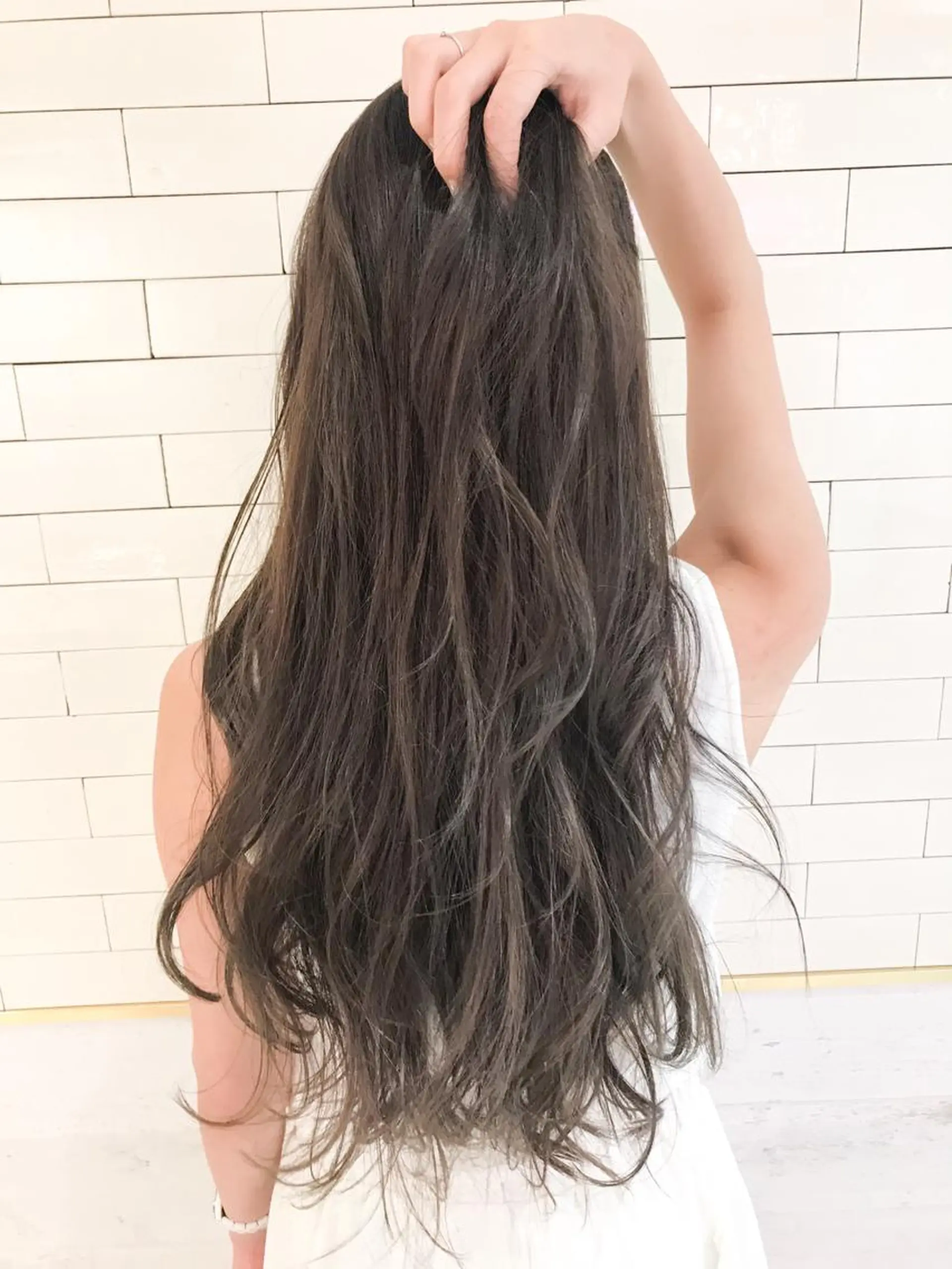 ロング カラー グレージュ カット ヘアカラー トリートメント 🧡ショートの達人 🧡SHOのヘアスタイル