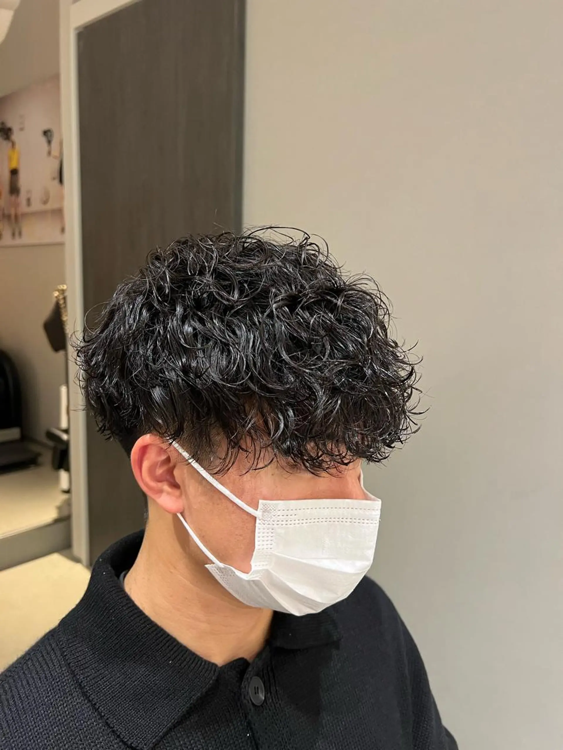 ショート パーマ メンズ カット パーマ 梅田茶屋町メンズ 専門美容師 山元一平のヘアスタイル