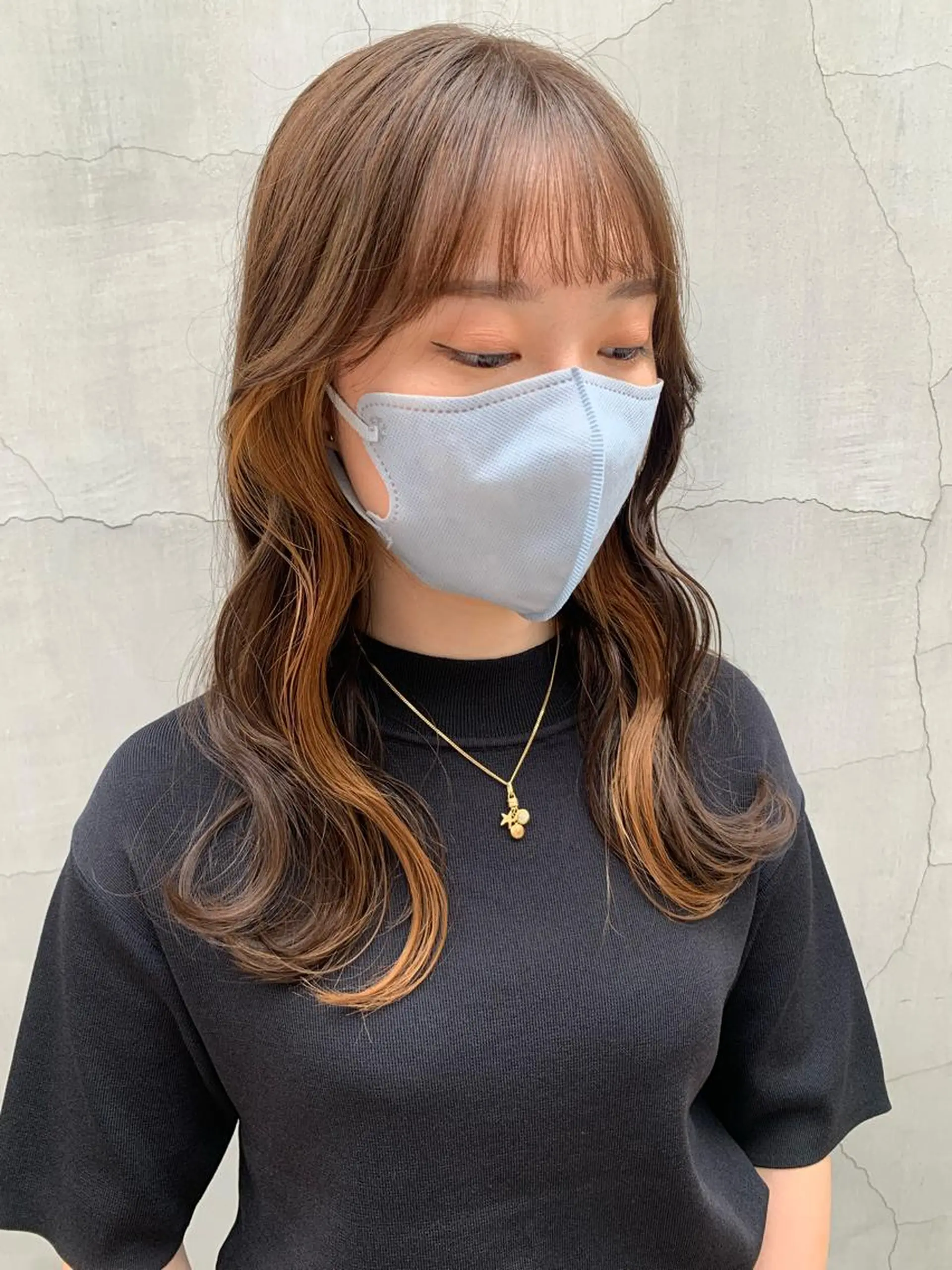 セミロング カラー ヘアアレンジ ヘアカラー トリートメント yuka .のヘアスタイル