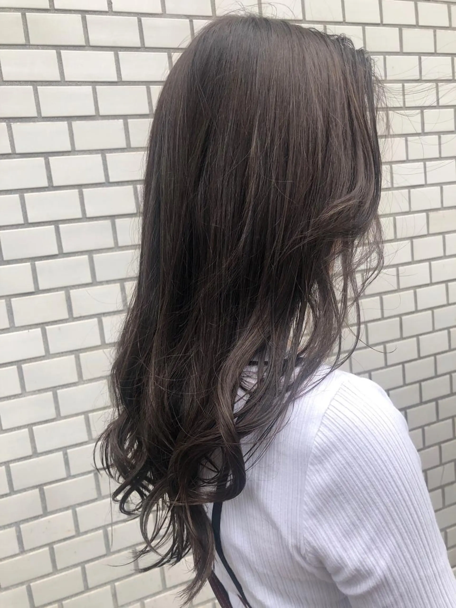 ロング カラー グレージュ ハイライトカラー ハイライト Lee大阪店所属・店長　濱口 花菜　美髪整形のヘアスタイル