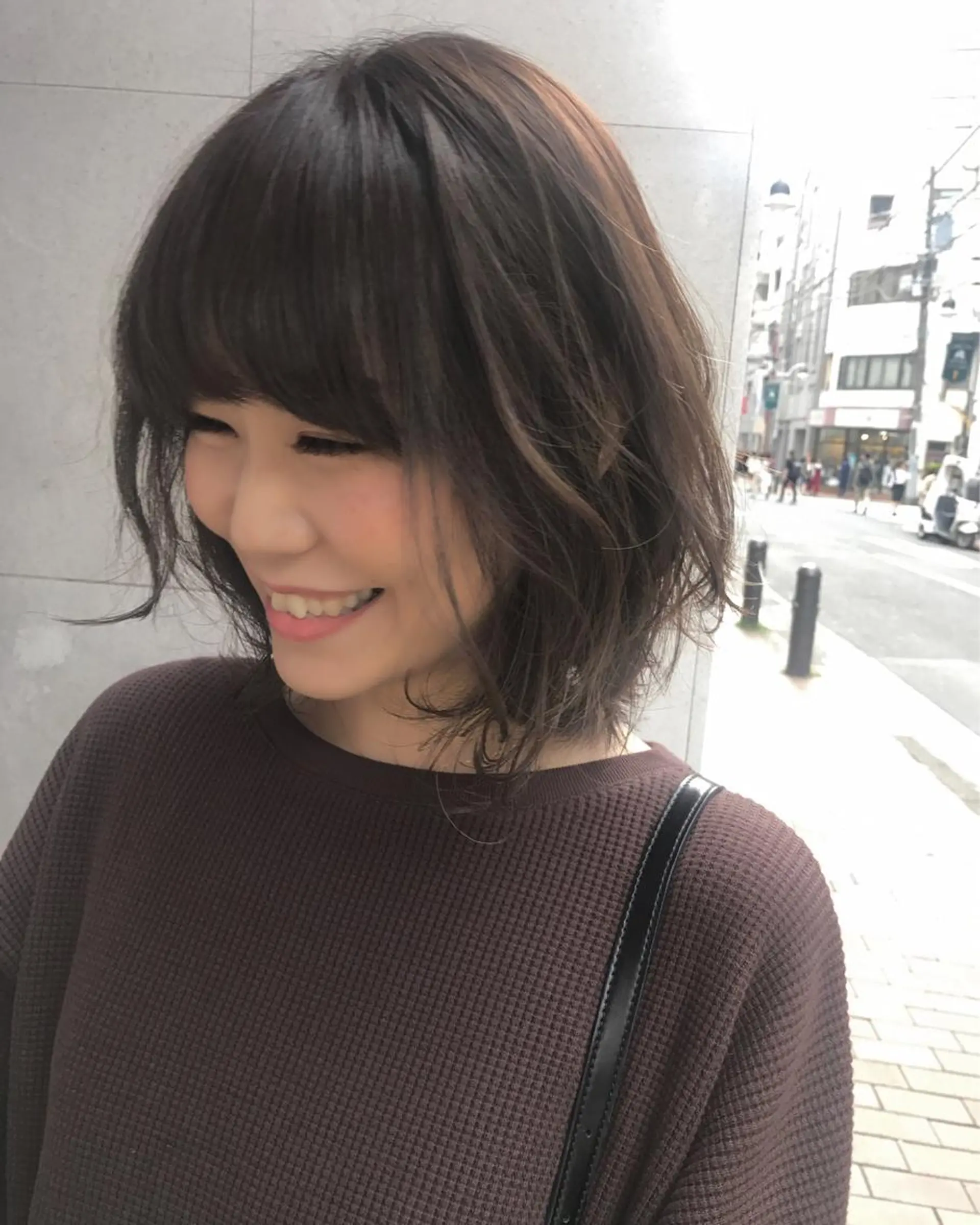 ミディアム カラー パーマ ニュアンスヘア☆樋口 希世☆のヘアスタイル