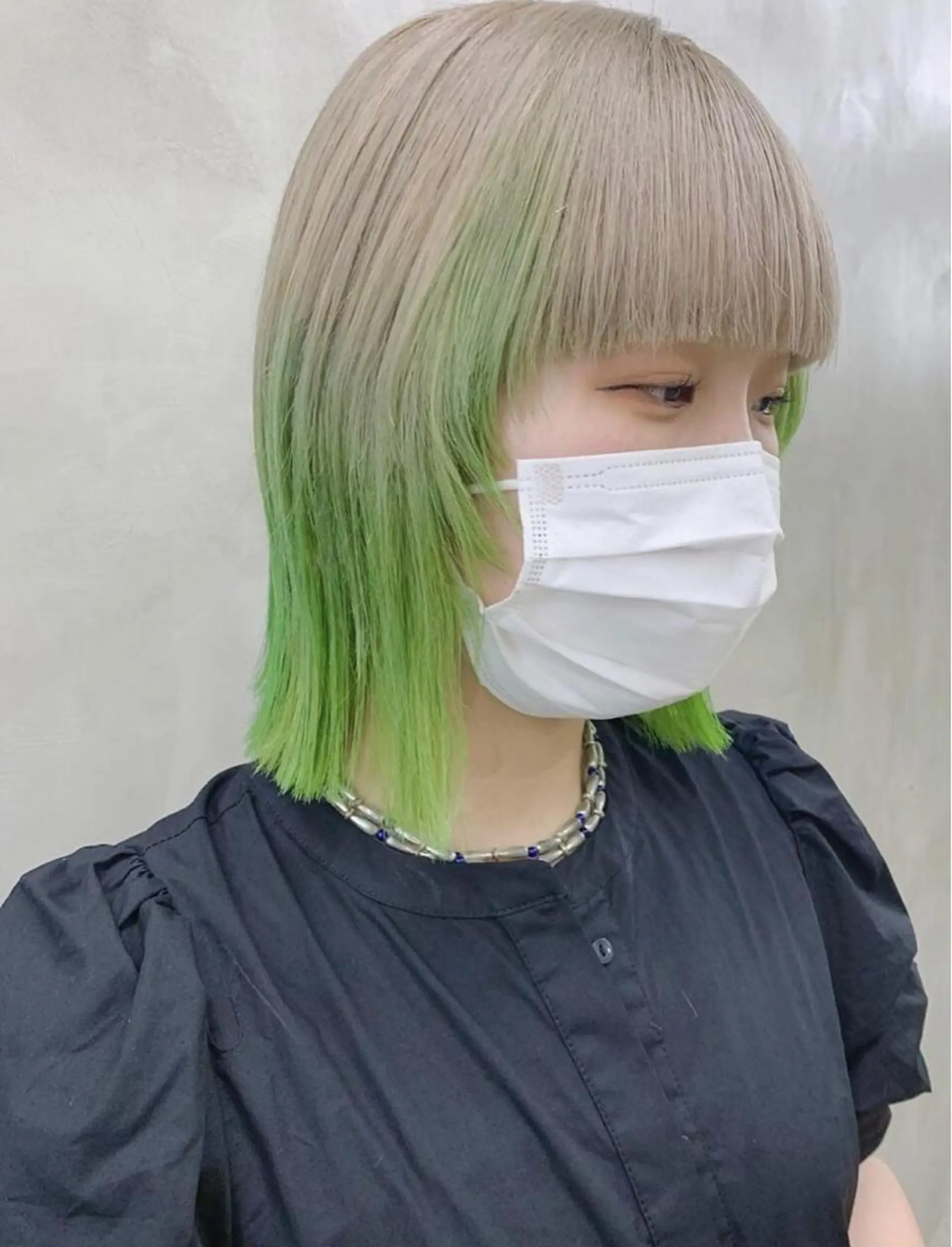 ミディアム カラー ミディアムパーマ バレイヤージュ ブリーチ ケアブリーチ デザインカラー スパイラルパーマ 🌐hina⭐️のヘアスタイル