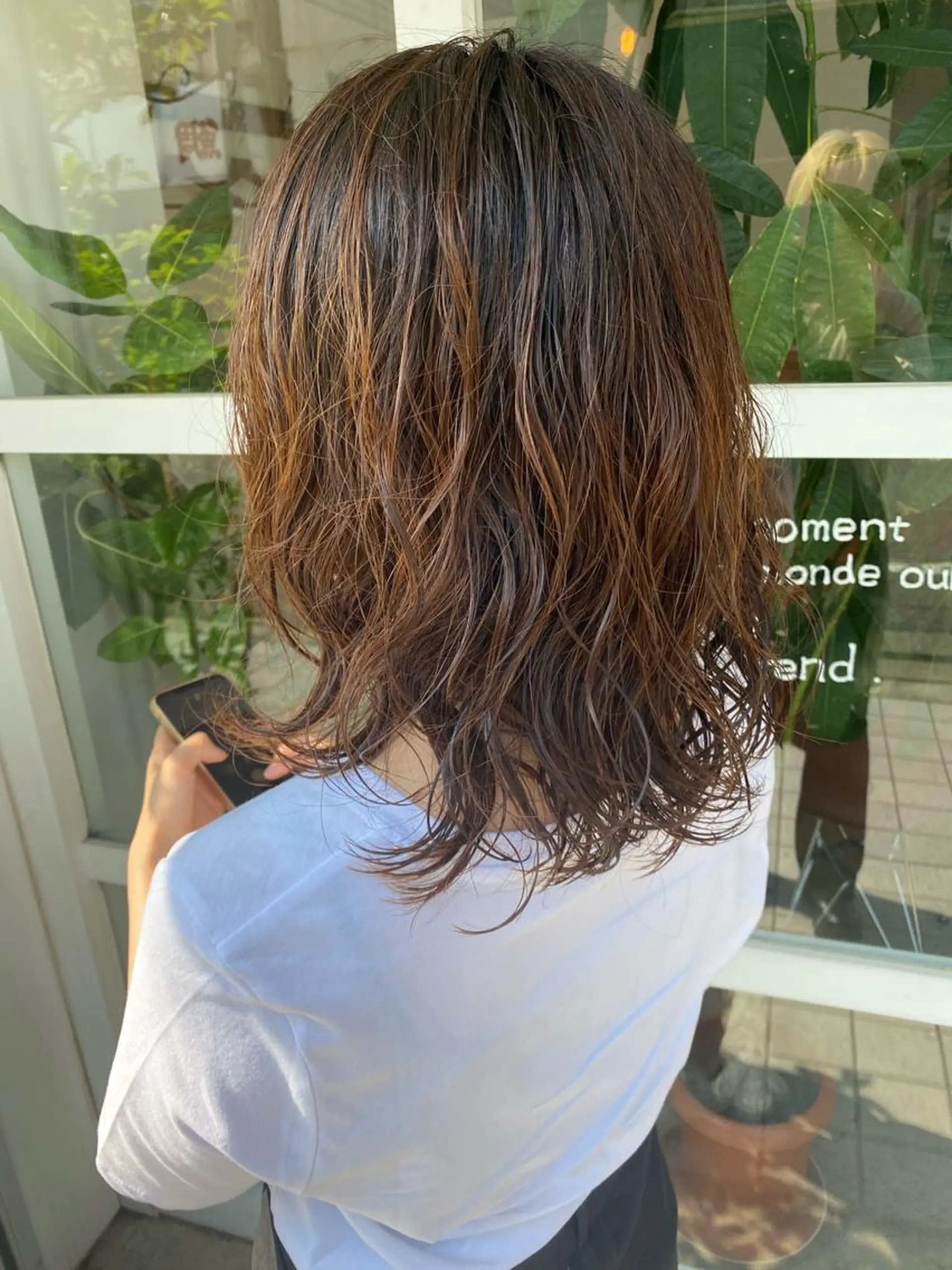 ミディアム パーマ ミディアムパーマ カット パーマ わかばやし ゆうこのヘアスタイル