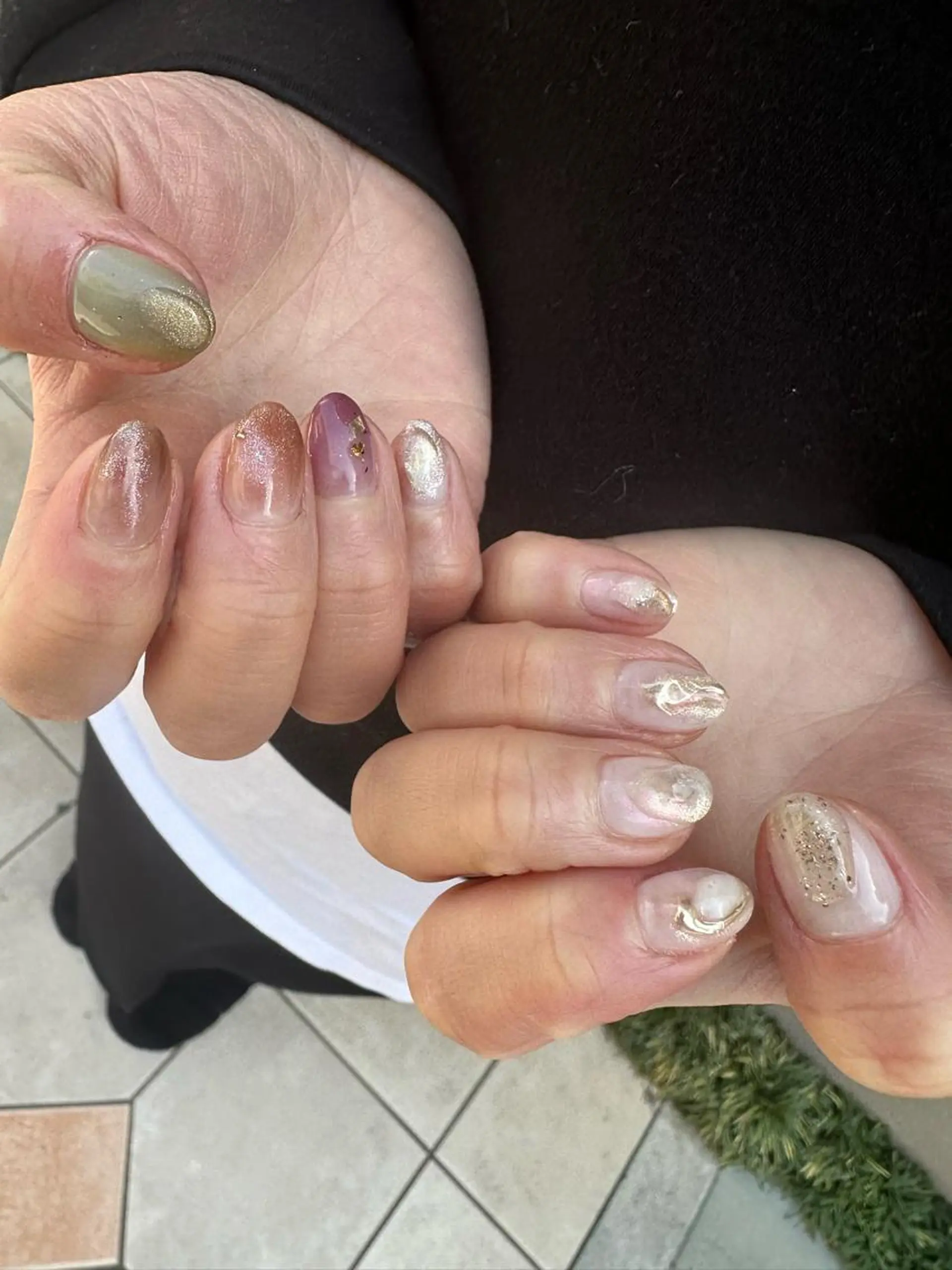 ロング カラー ヘアアレンジ キッズ ネイル マツエク・マツパ アイブロウ 福田 加奈のネイルデザイン