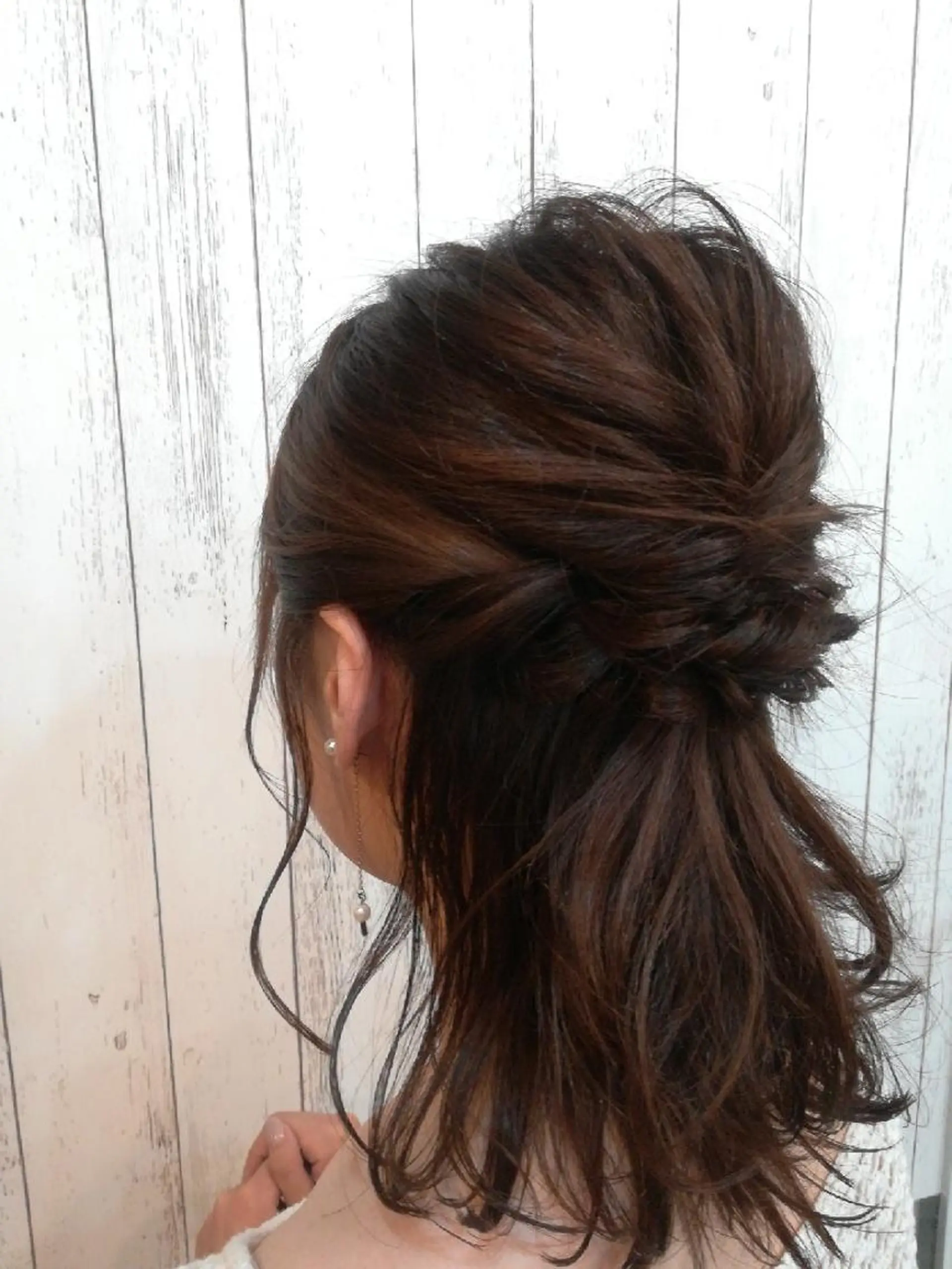 ミディアム ヘアアレンジ 結婚式・ブライダル ボブ Hair's RooMのヘアスタイル