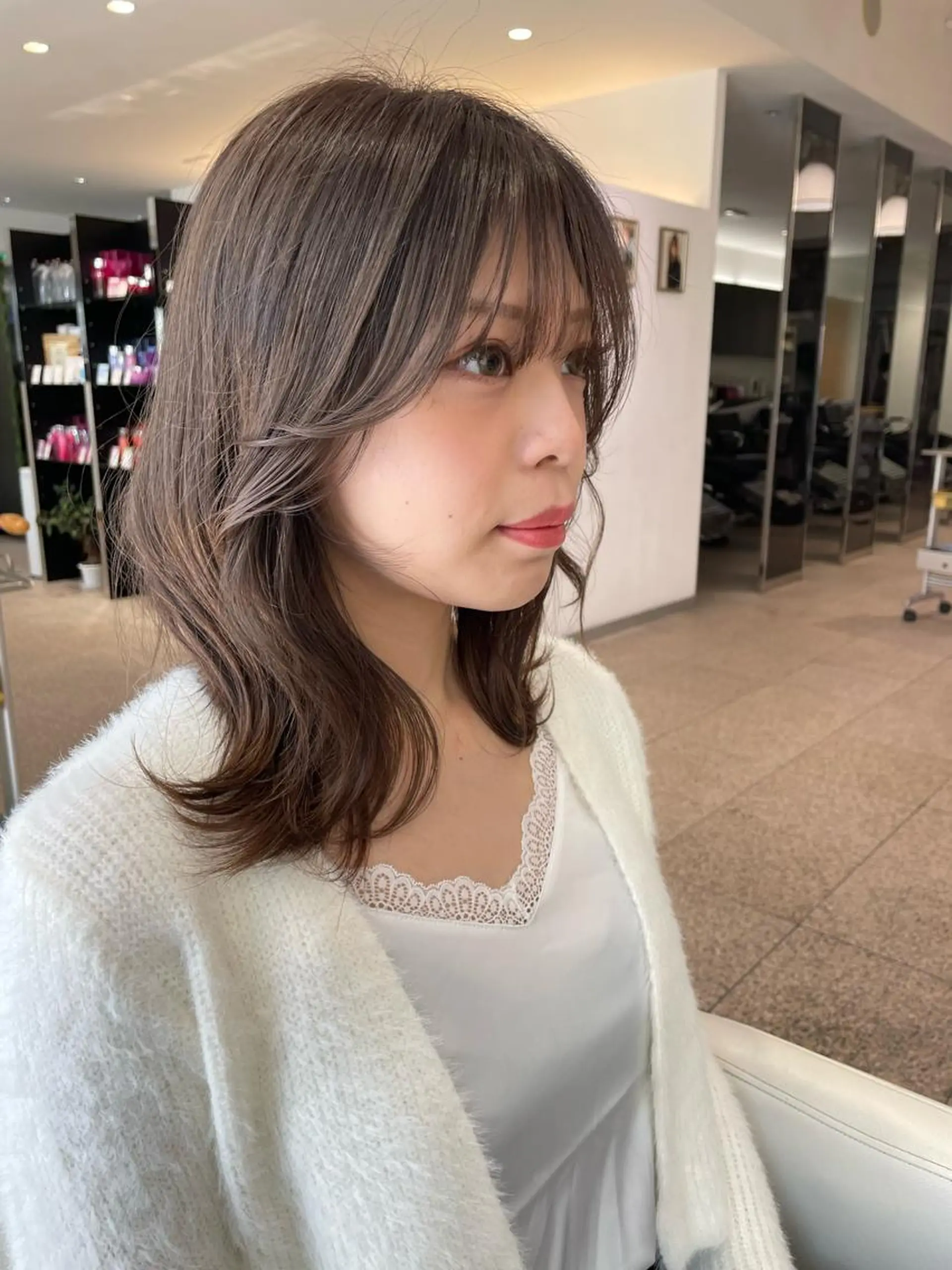 ミディアム 似合わせカット 迫留由弥のヘアスタイル