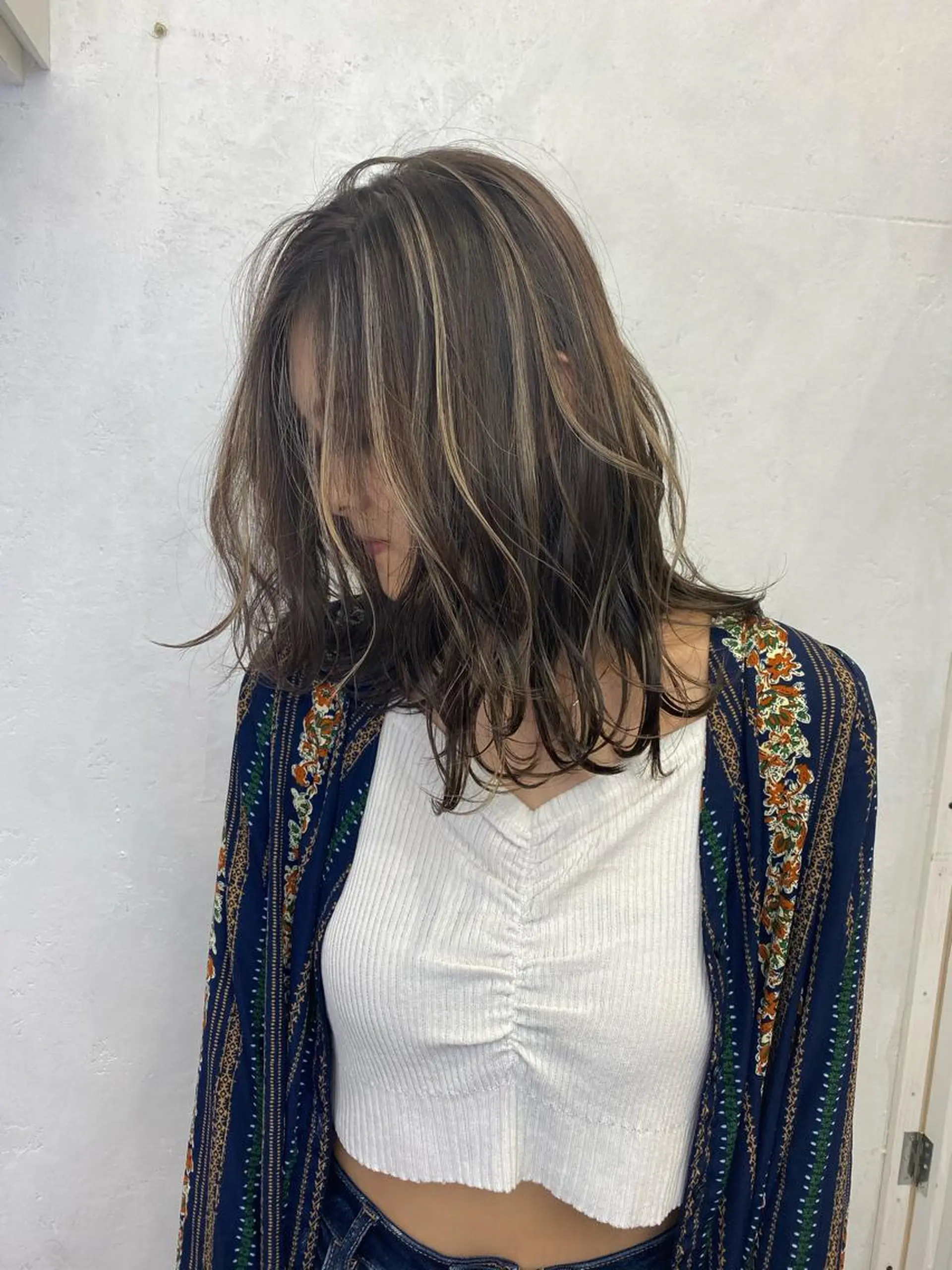 ミディアム カラー ハイライトカラー ハイライト ヘアカラー トリートメント 🌈透明感カラー ✨松田龍也🌈のヘアスタイル