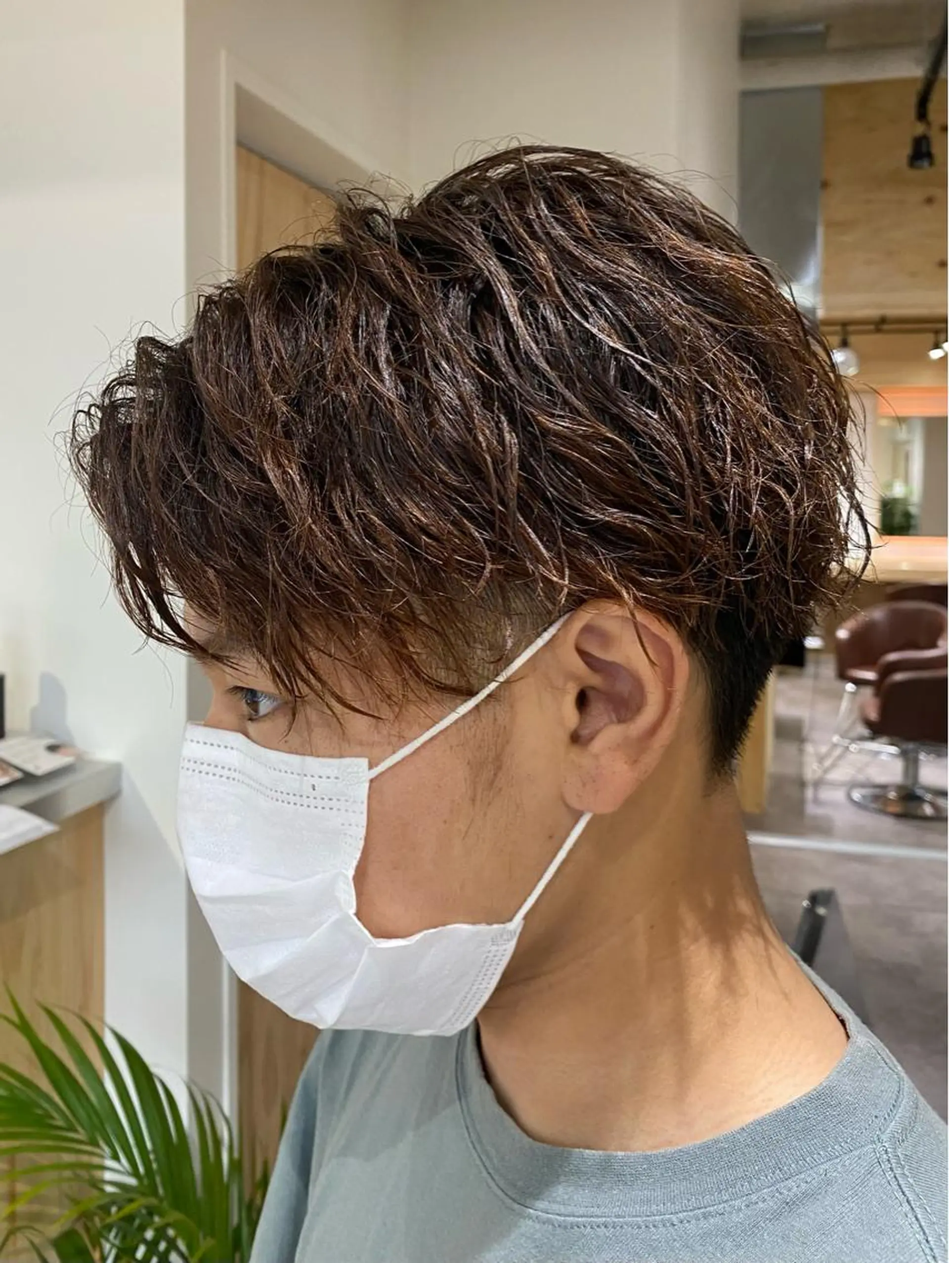 パーマ メンズ カット パーマ ヘアセット メンズブリーチカラー /パーマ ごーた立川のヘアスタイル