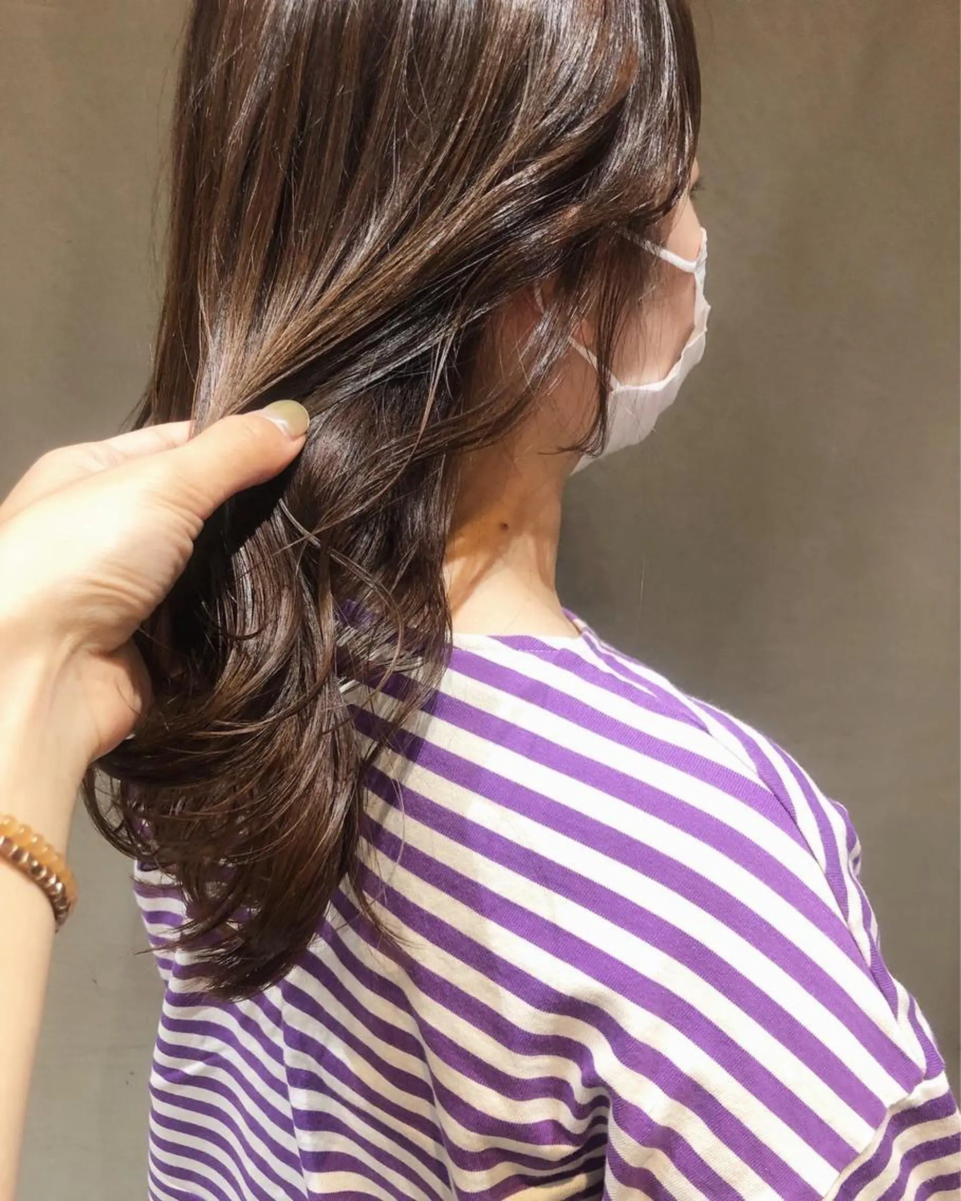 ロング カラー ヘアアレンジ ベージュカラー 透明感カラー 小顔カット カット ヘアカラー トリートメント 酸性縮毛矯正🧴韓国 レイヤー/髪質改善のヘアスタイル