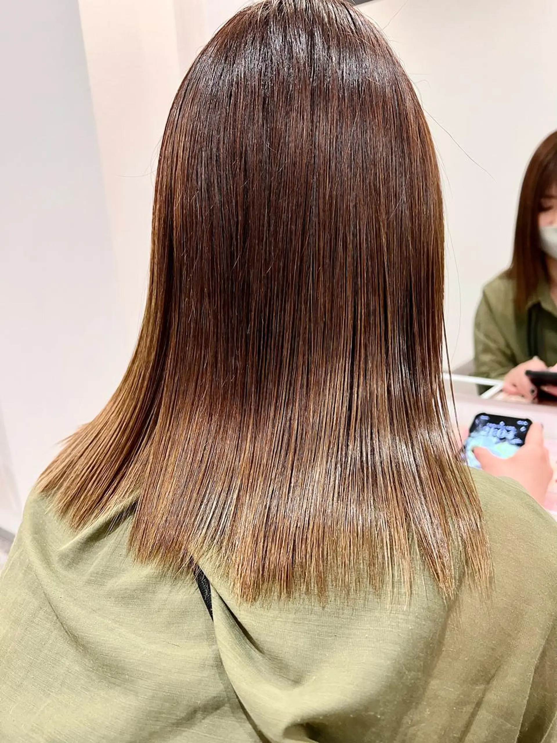 ミディアム 縮毛矯正 トリートメント 大谷 杏菜のヘアスタイル