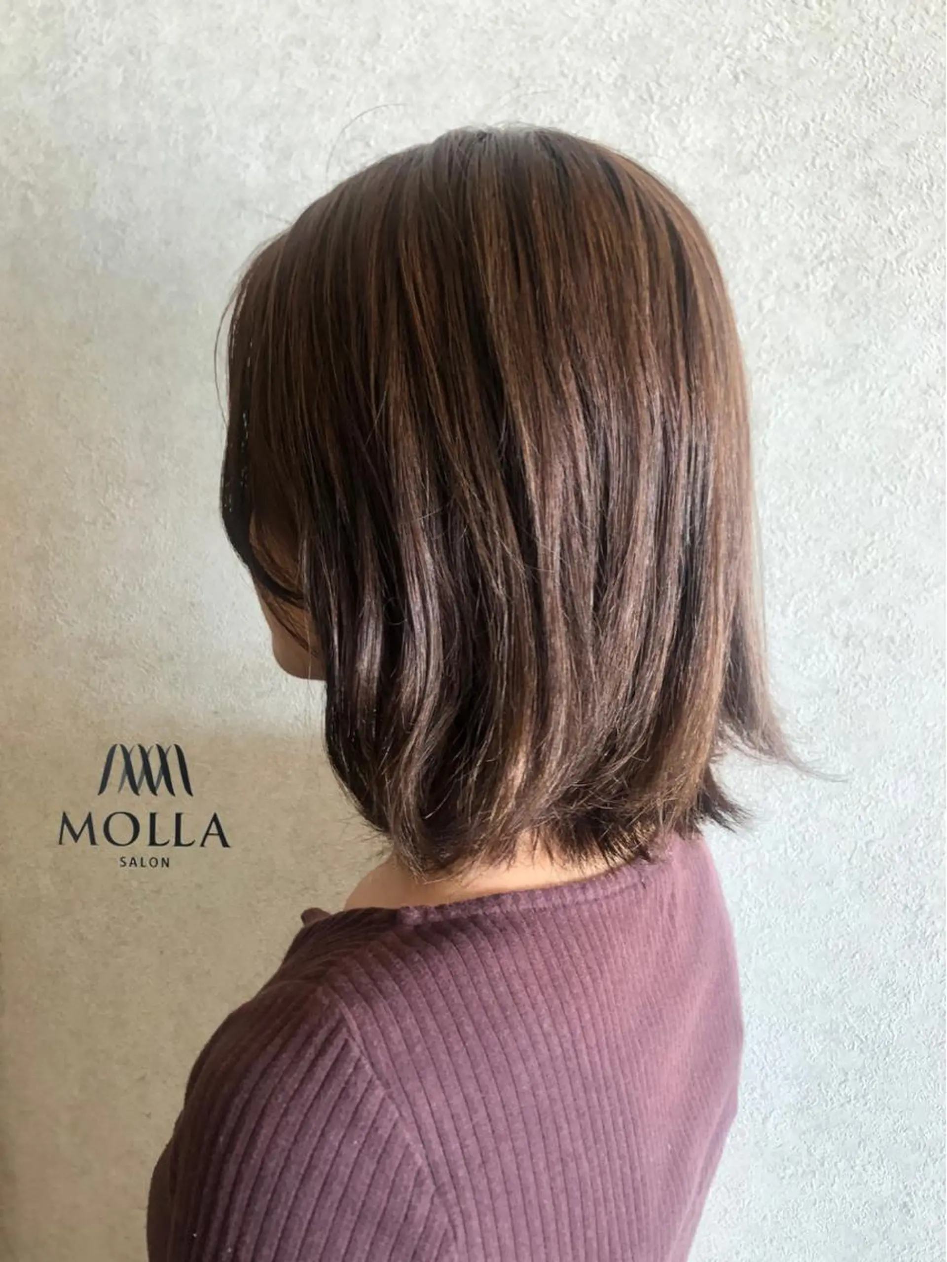 ミディアム カラー 谷口ゆめ/縮毛矯正/ 大人女子/眉ワックスのヘアスタイル