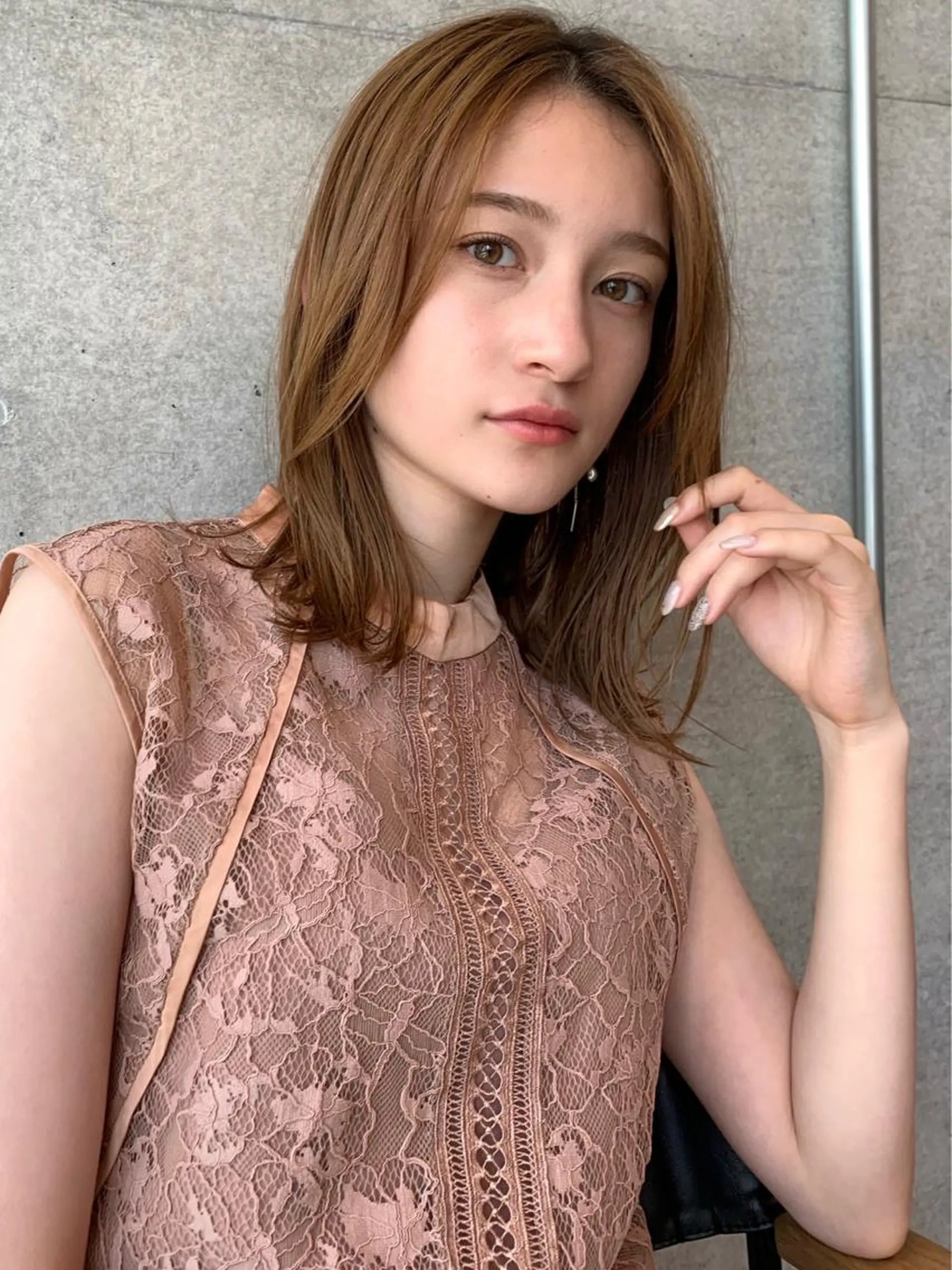 ミディアム カット ヘアカラー トリートメント オシャレ髪✔️ 店長オオキアキヒロのヘアスタイル