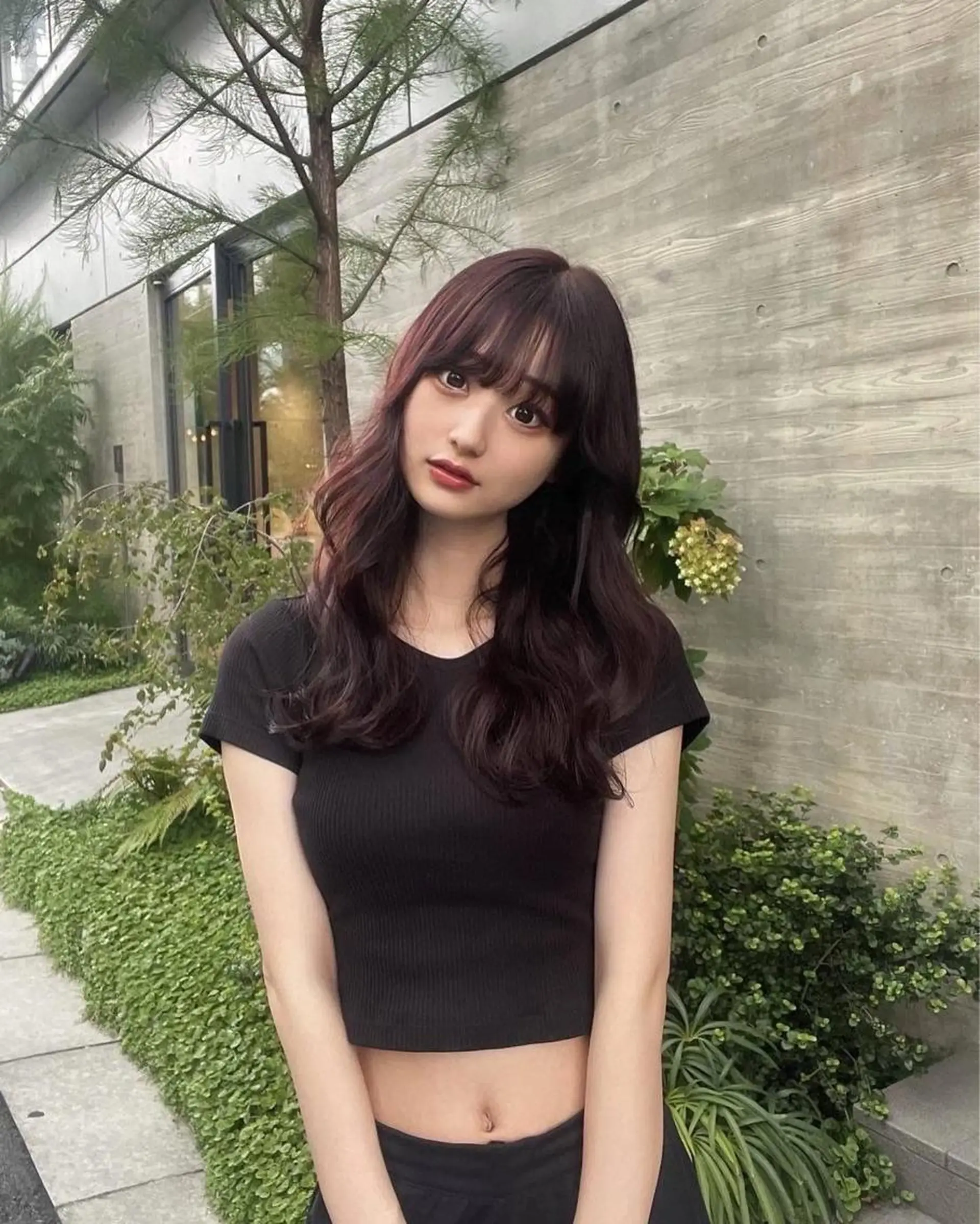 ロング カラー ヘアカラー トリートメント 顔周りカット 【オノザワリョウ】のヘアスタイル