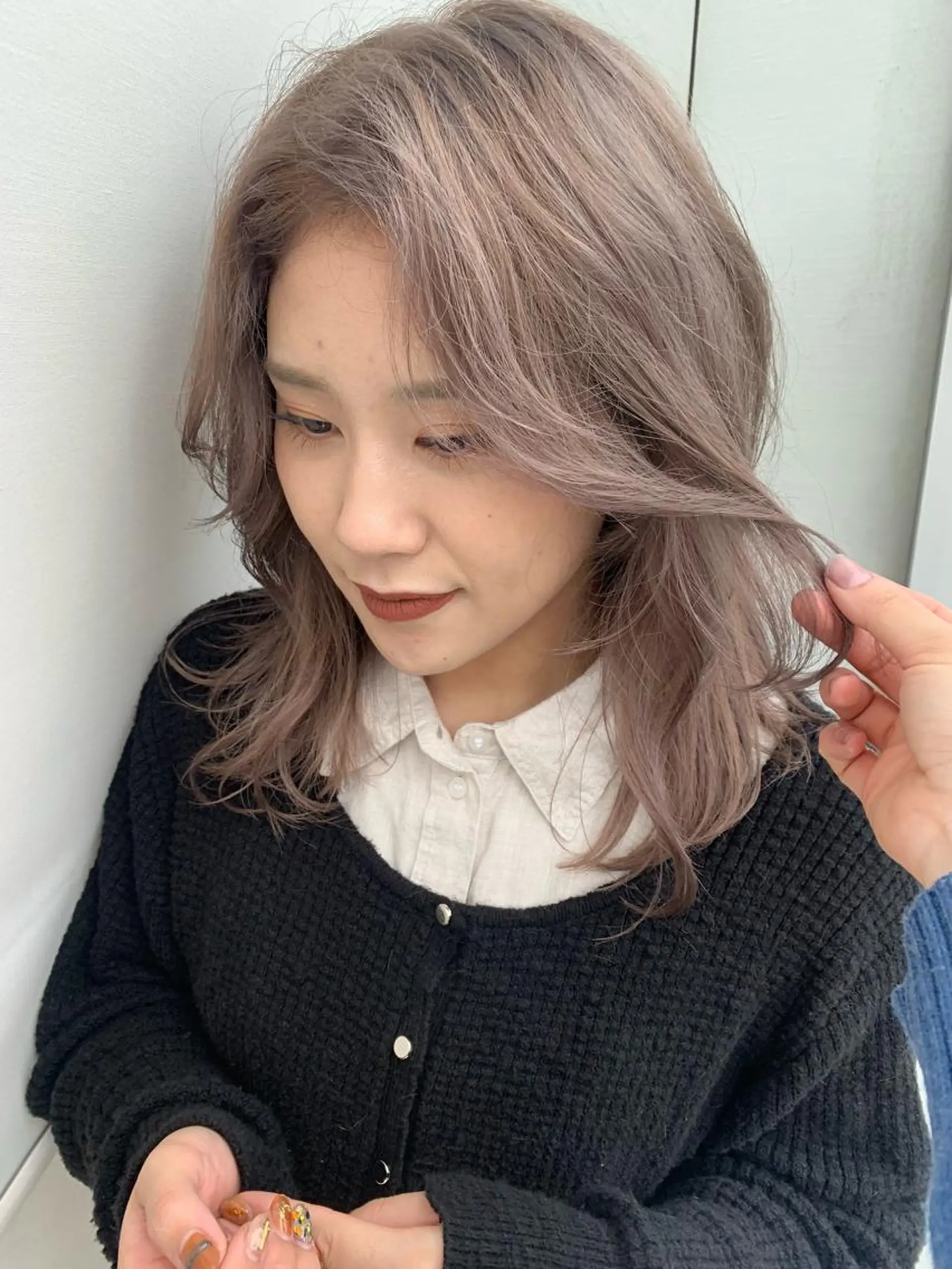 ミディアム カラー ヘアカラー minami🪷 暖色カラーのヘアスタイル