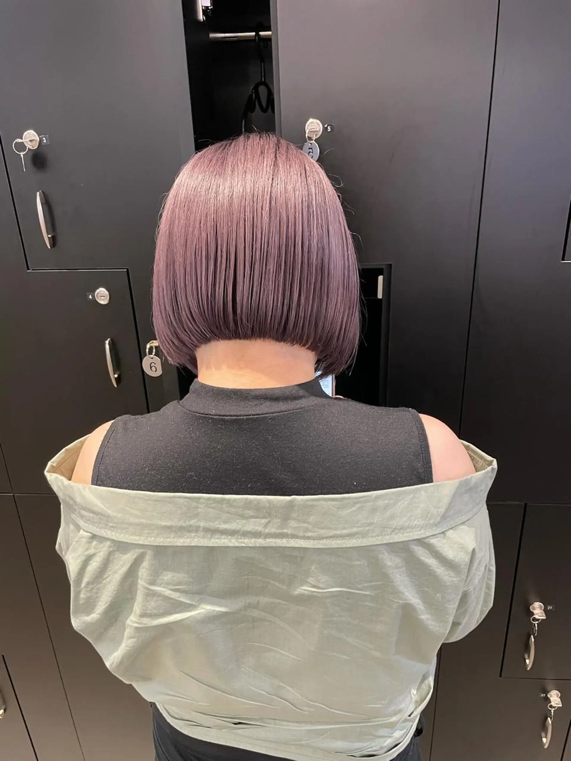 ショート カラー パーマ ヘアアレンジ メンズ キッズ ネイル マツエク・マツパ ラベンダーカラー ボブ 🧸ハイトーン🧸 ゆっきー🧸のヘアスタイル
