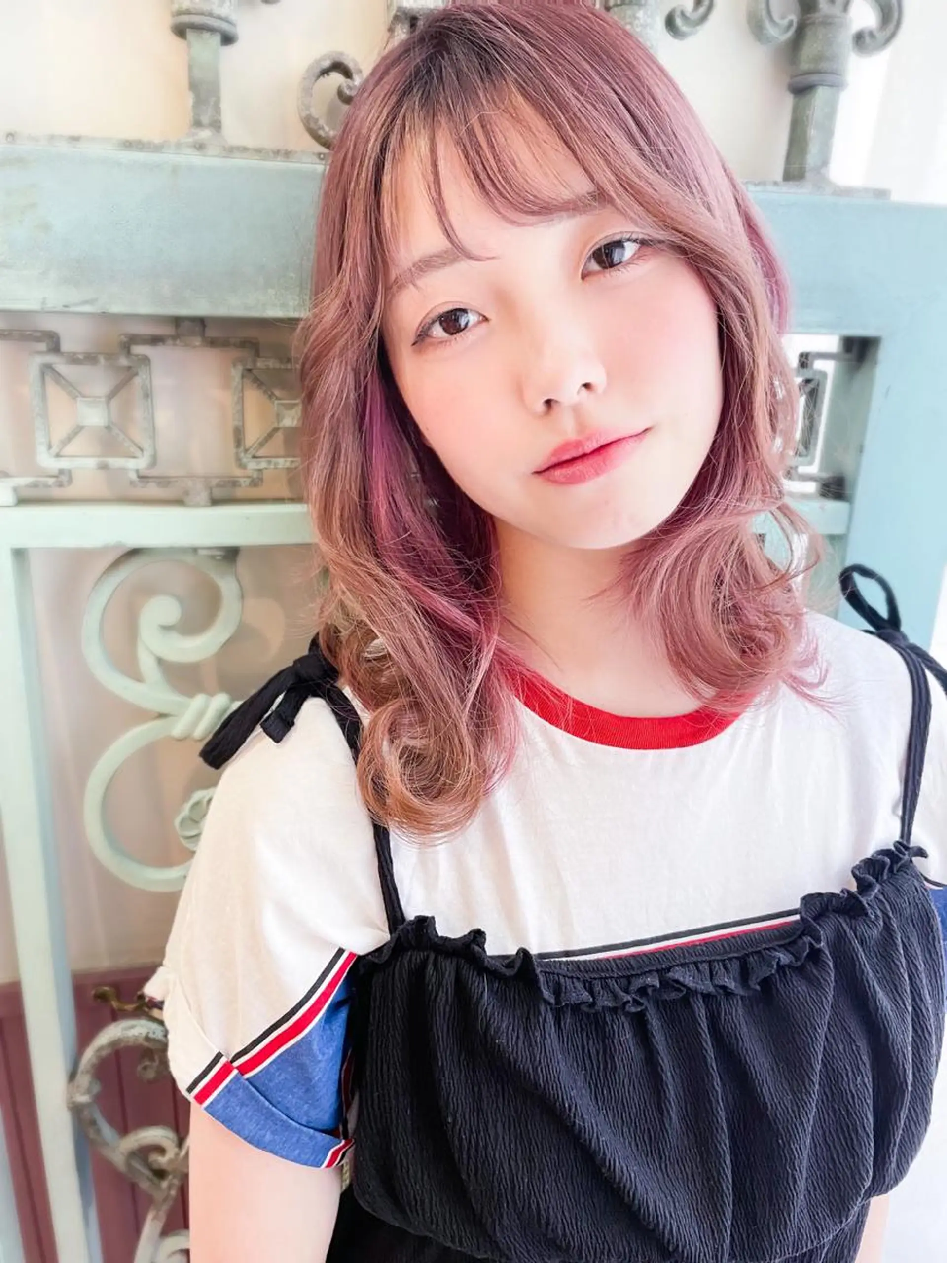 ミディアム カラー パーマ ヘアアレンジ メンズ 表参道Lise おおいしおりのヘアスタイル