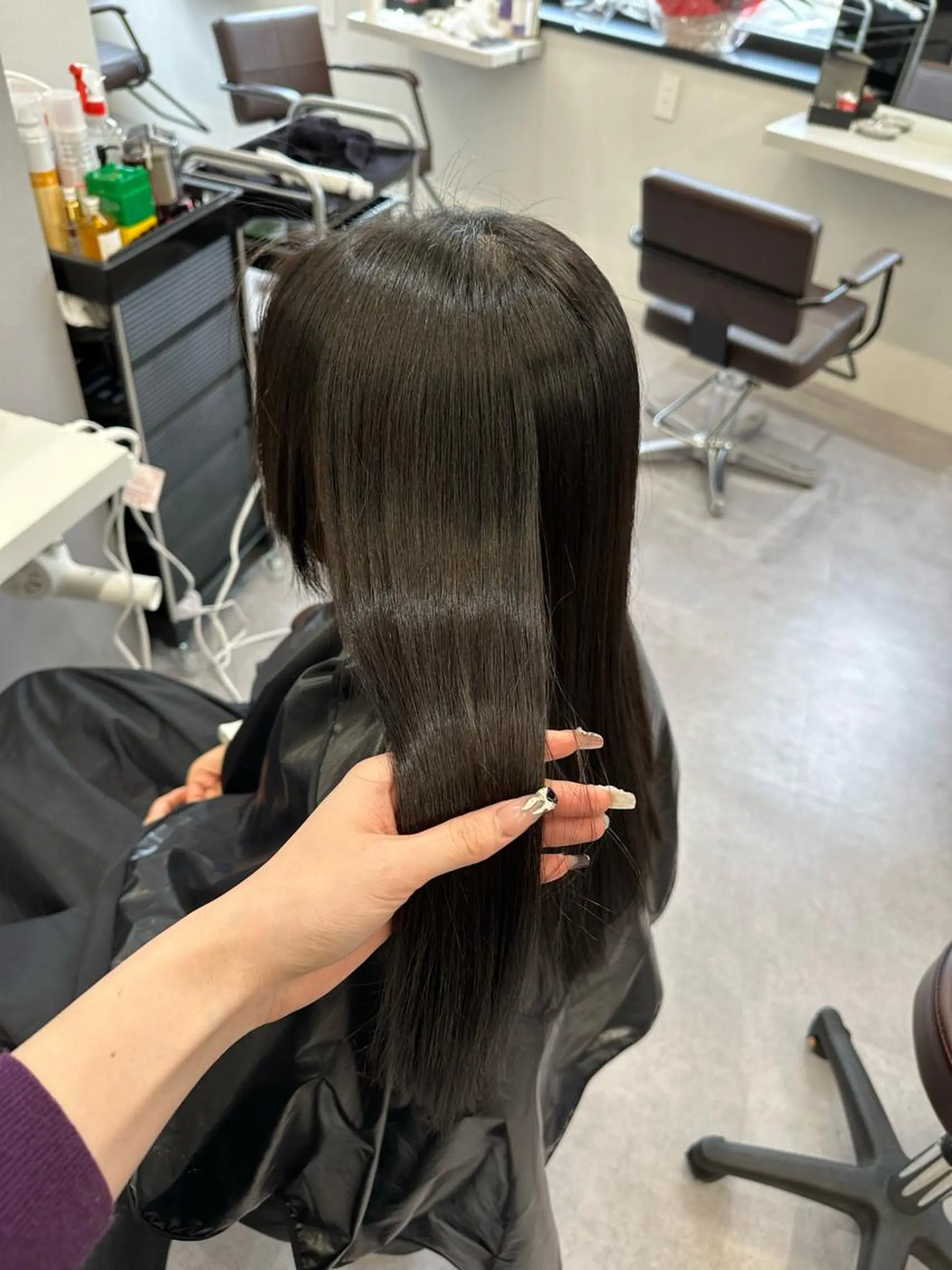 ロング カット 縮毛矯正 トリートメント 韓国風✨髪質改善✨ 縮毛矯正✨松浦知奈美のヘアスタイル