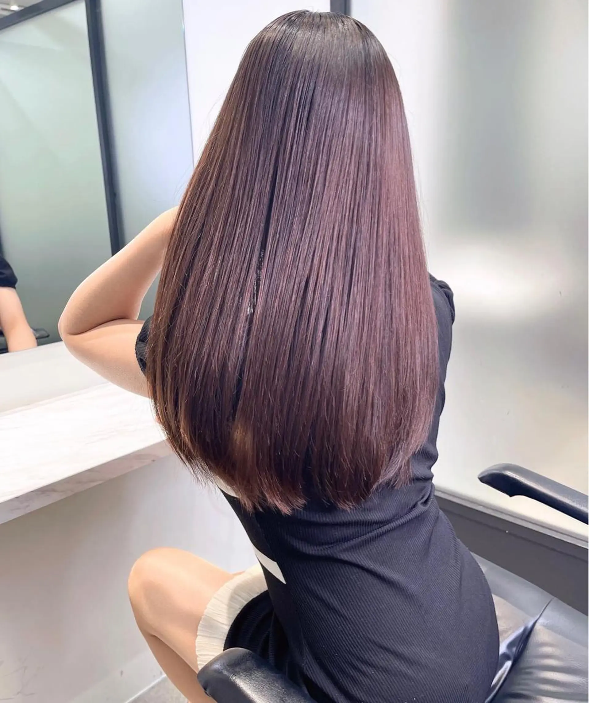 ロング カット ヘアカラー トリートメント 韓国レイヤーカット 髪質改善▫️水野有真のヘアスタイル