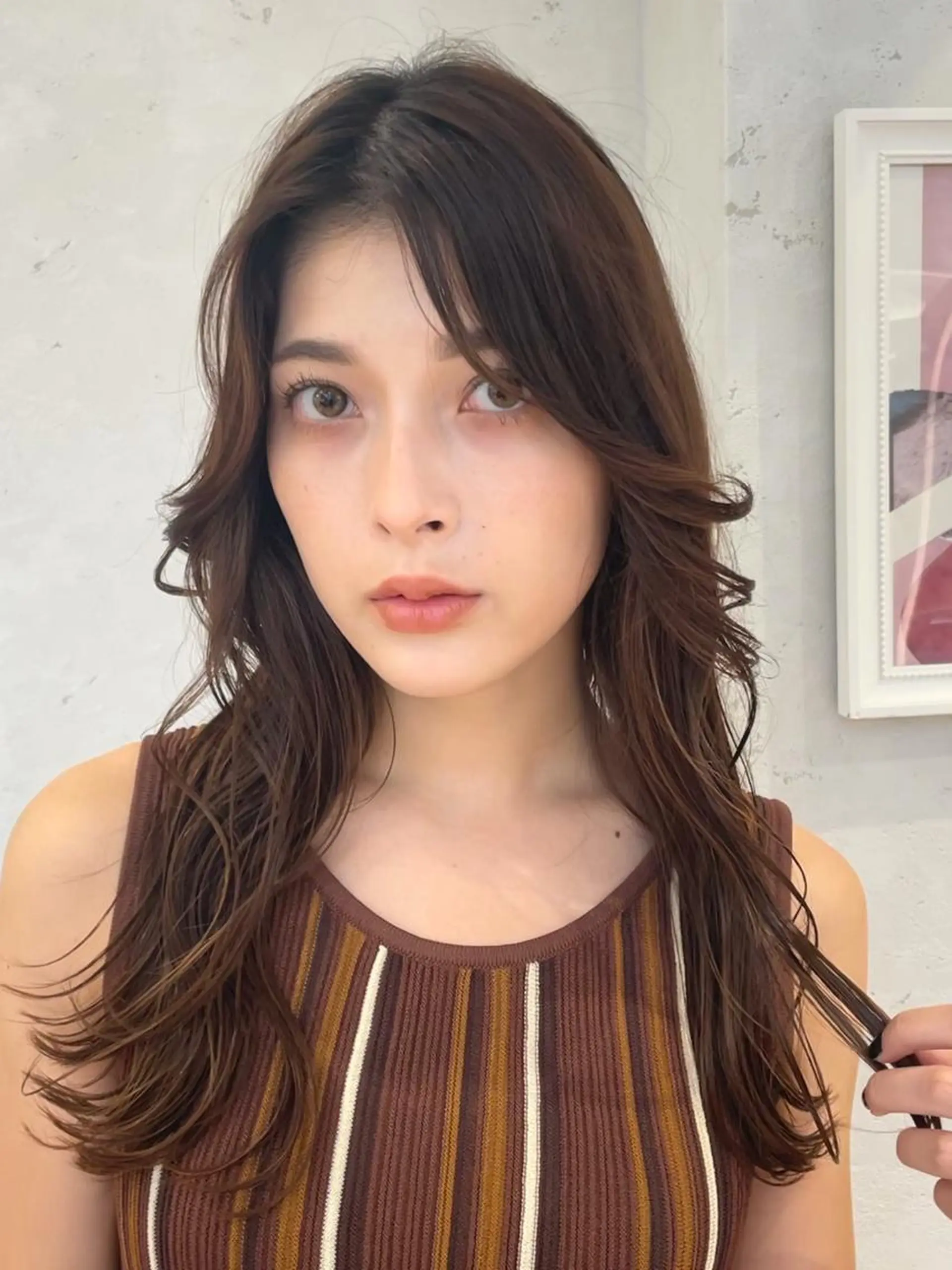 ロング カット ヘアカラー トリートメント 育休中4/30- 予約受付/野崎かよのヘアスタイル