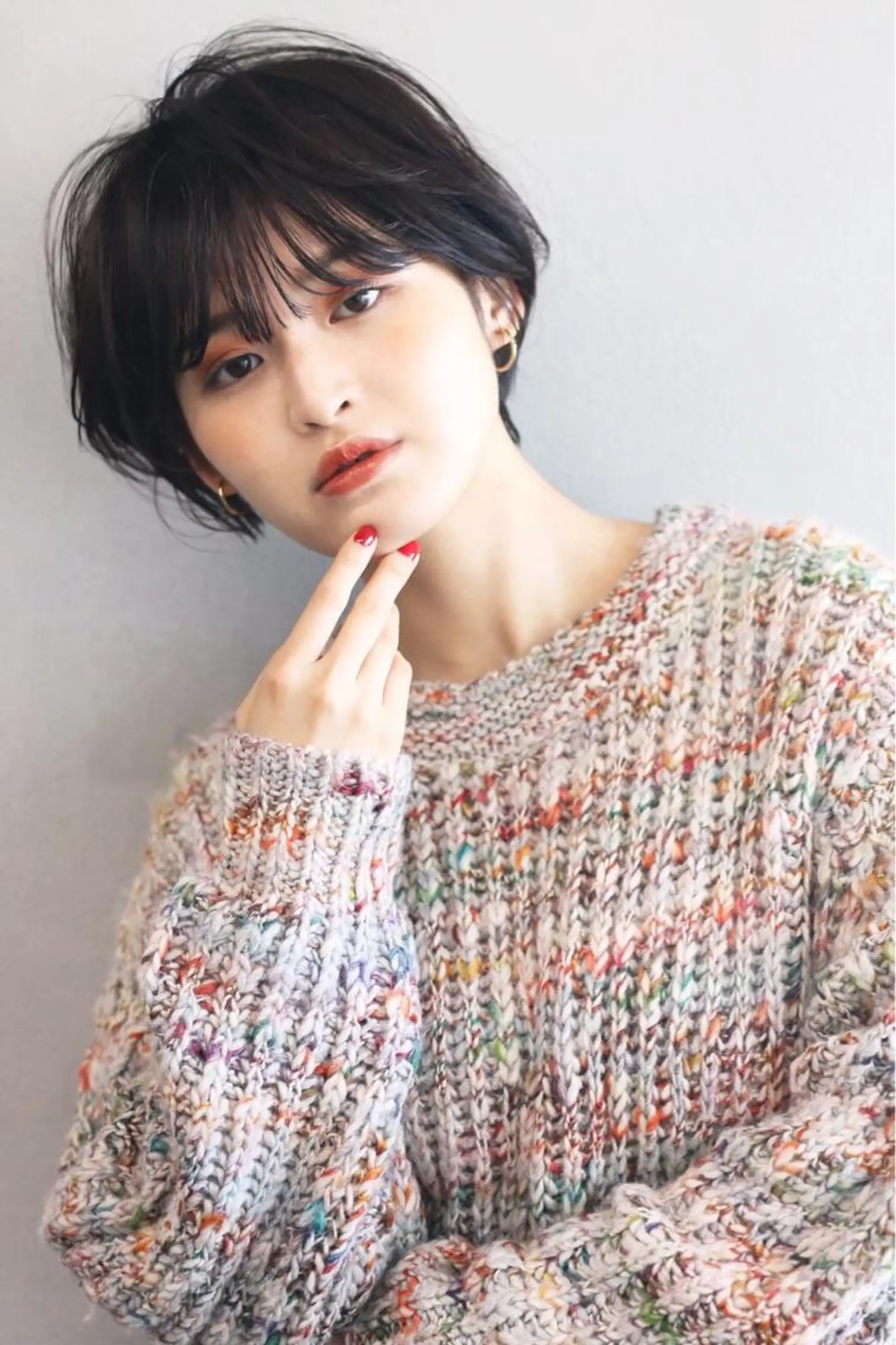 ショート カラー 柏 ウルフ/レイヤー 田中佐和🐺のヘアスタイル