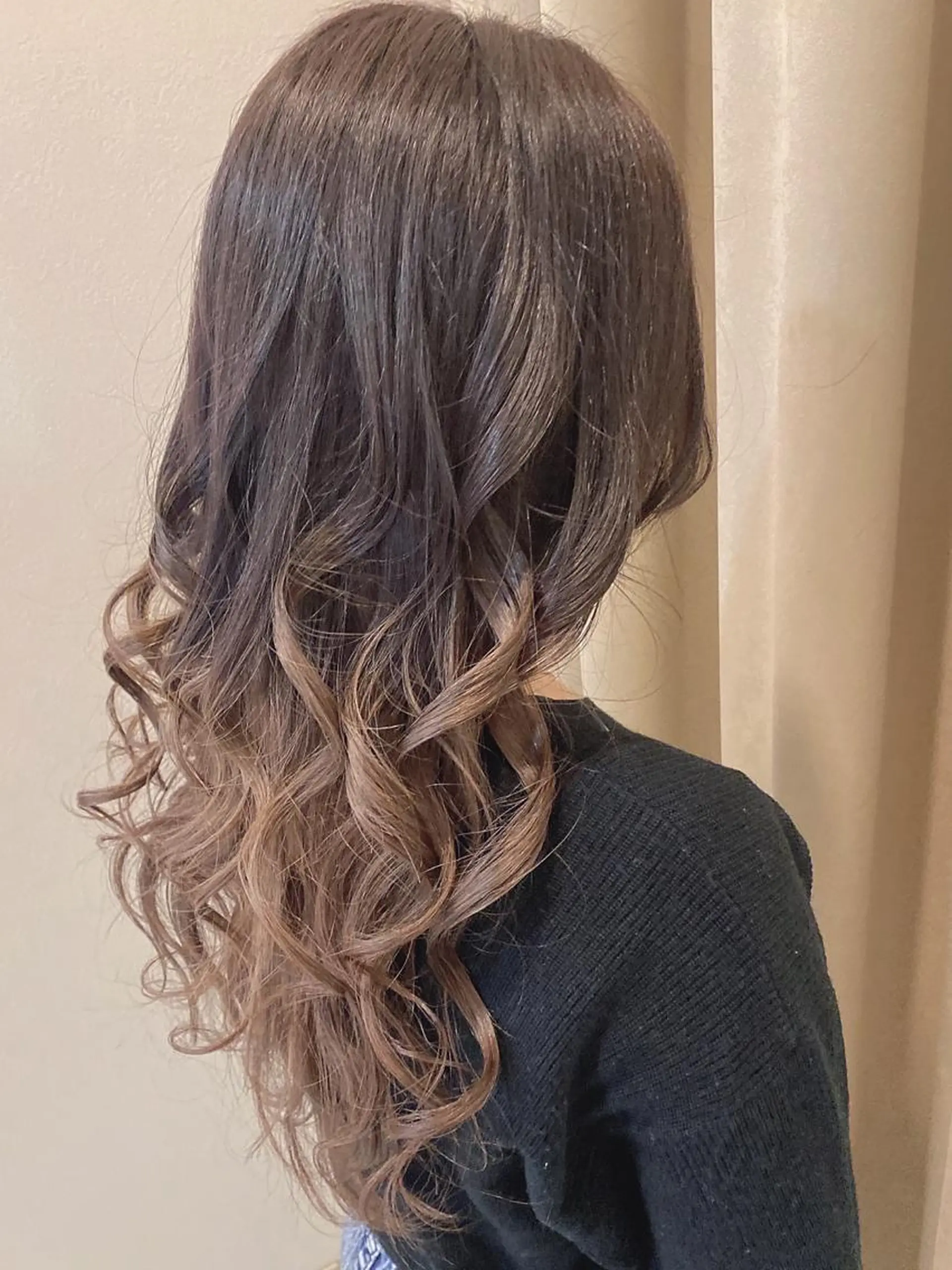 ロング カラー パーマ ヘアアレンジ グラデーションカラー シールエクステ専門店 Spira藤崎宮のヘアスタイル