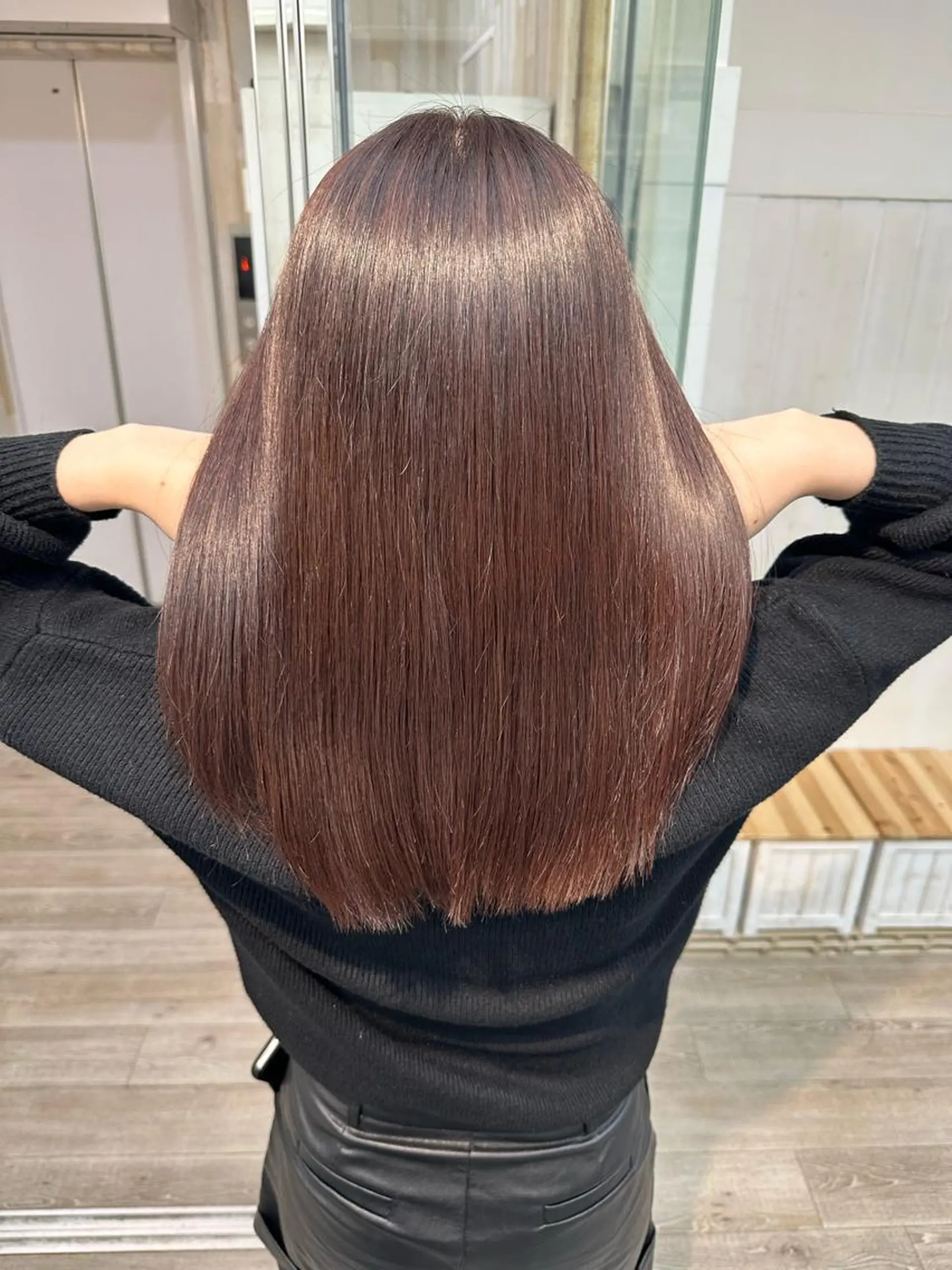 ロング 髪質改善 カット ヘアカラー トリートメント KEIGO/ ベージュカラーのヘアスタイル