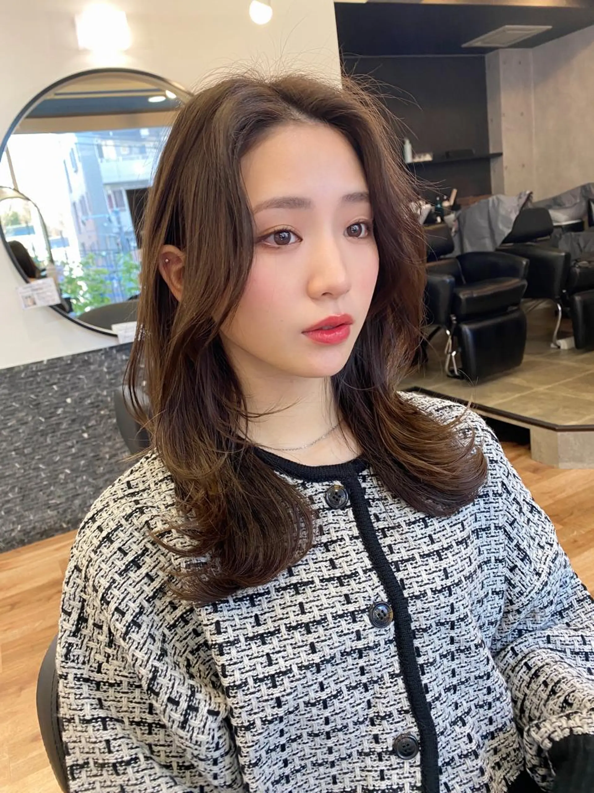 ミディアム カラー 似合わせレイヤー 🇰🇷荒木洋文のヘアスタイル