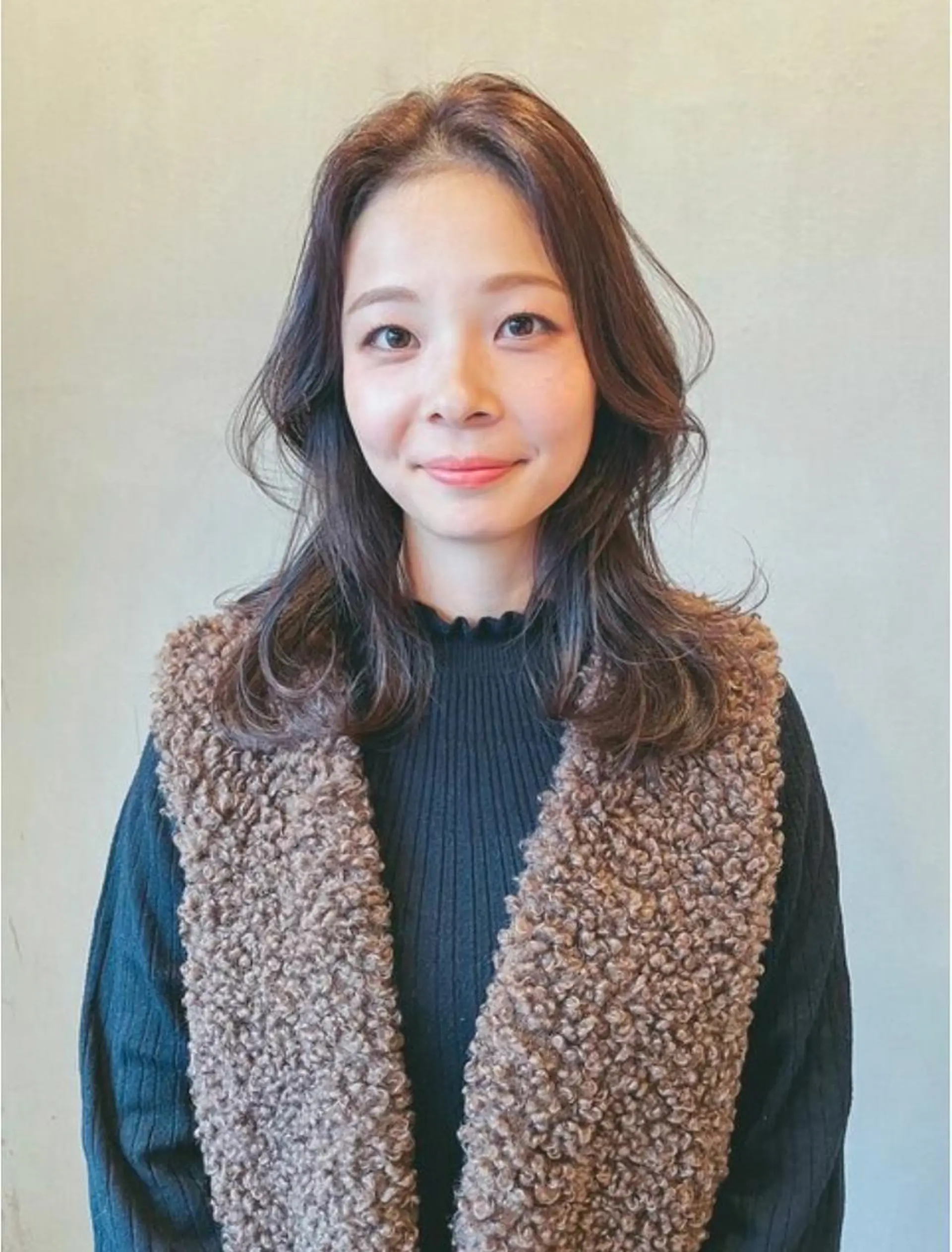 ミディアム ヘアカラー トリートメント ミルクティーベージュ 新潟万代/MANA♡のヘアスタイル