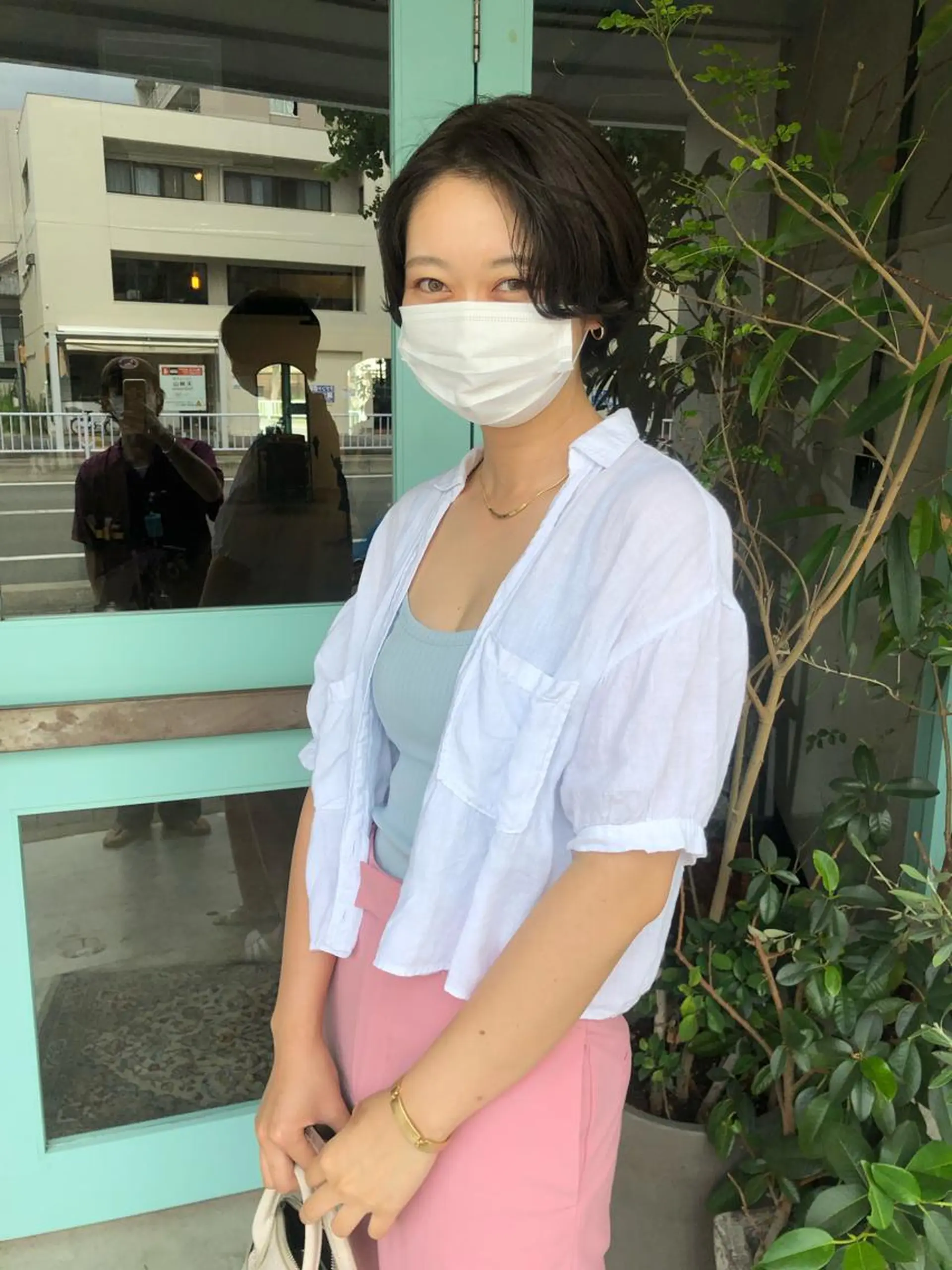 ショート カラー パーマ/レイヤー 岩山丈一郎のヘアスタイル