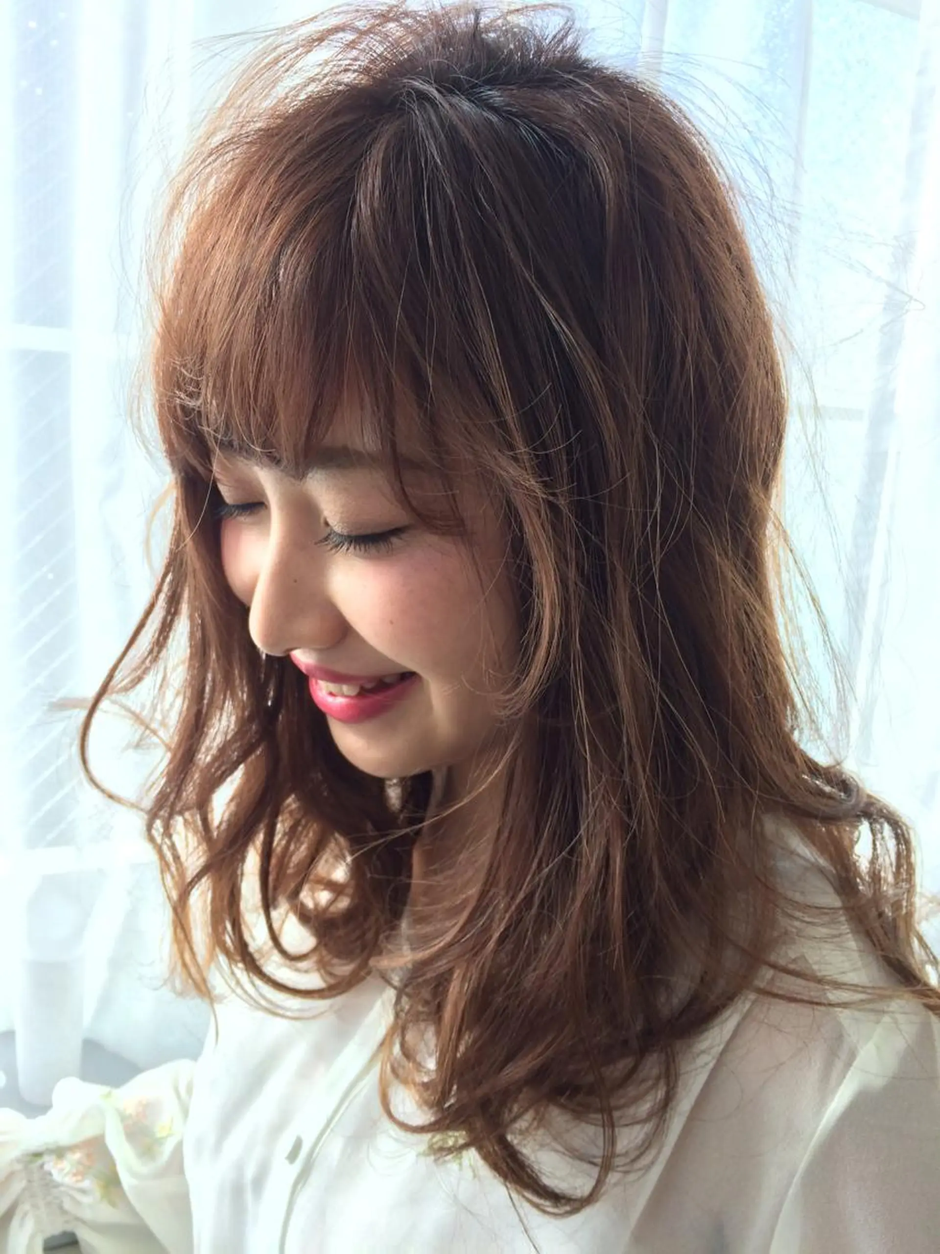 ミディアム カラー パーマ ヘアアレンジ カット ヘアカラー ヘッドスパ Bianca  代表 硲　貴亮【東武練馬】のヘアスタイル