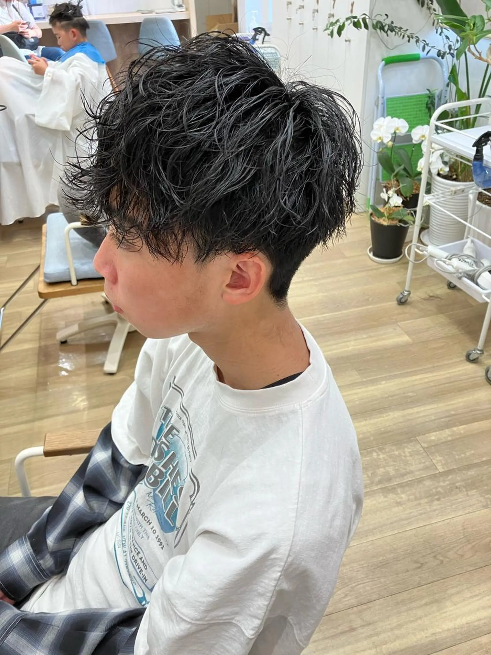 ミディアム パーマ メンズパーマ波巻き 🌳大森悠登🌳のヘアスタイル