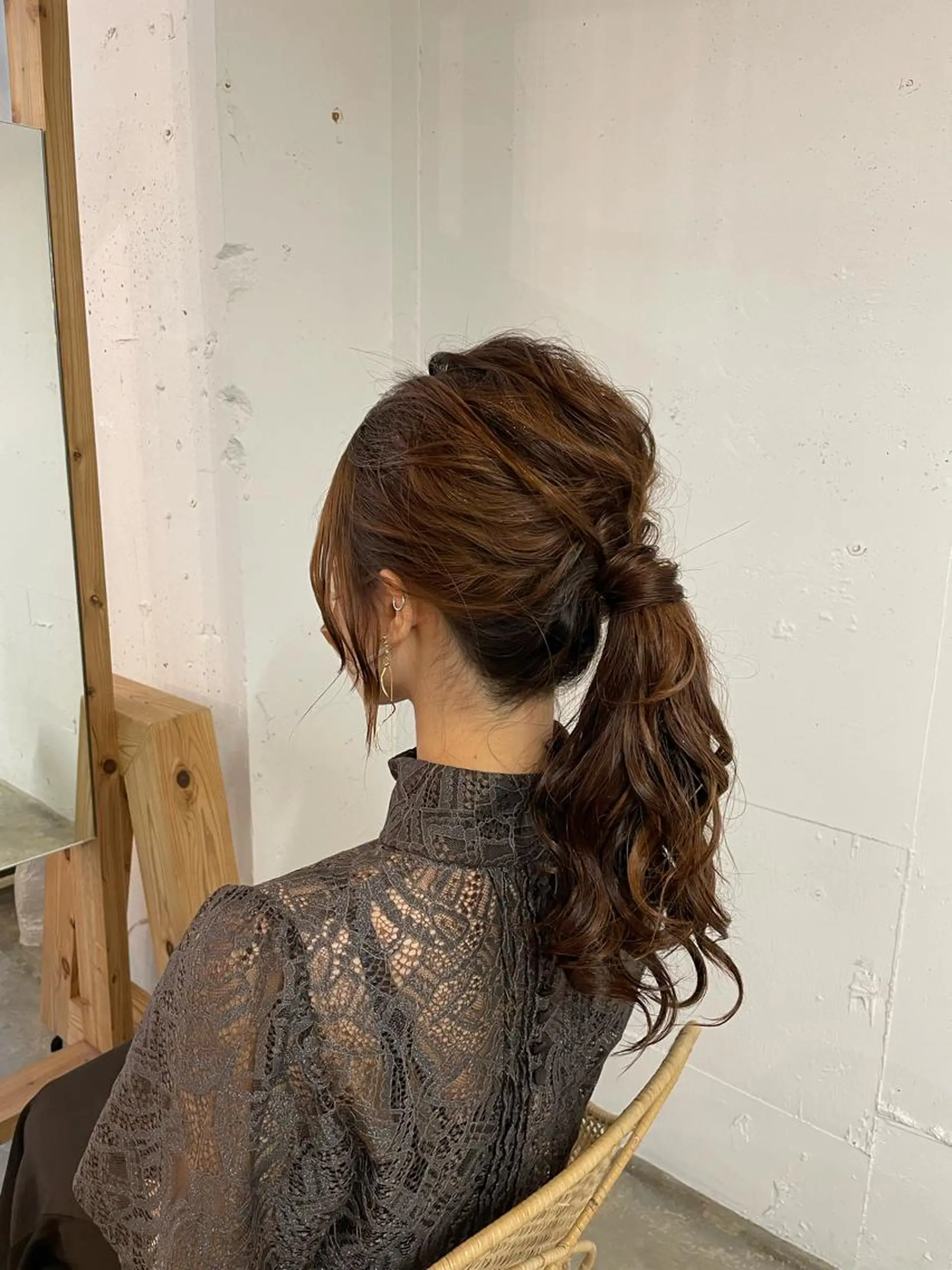 ヘアアレンジ ポニーテール 廣元 早紀のヘアスタイル