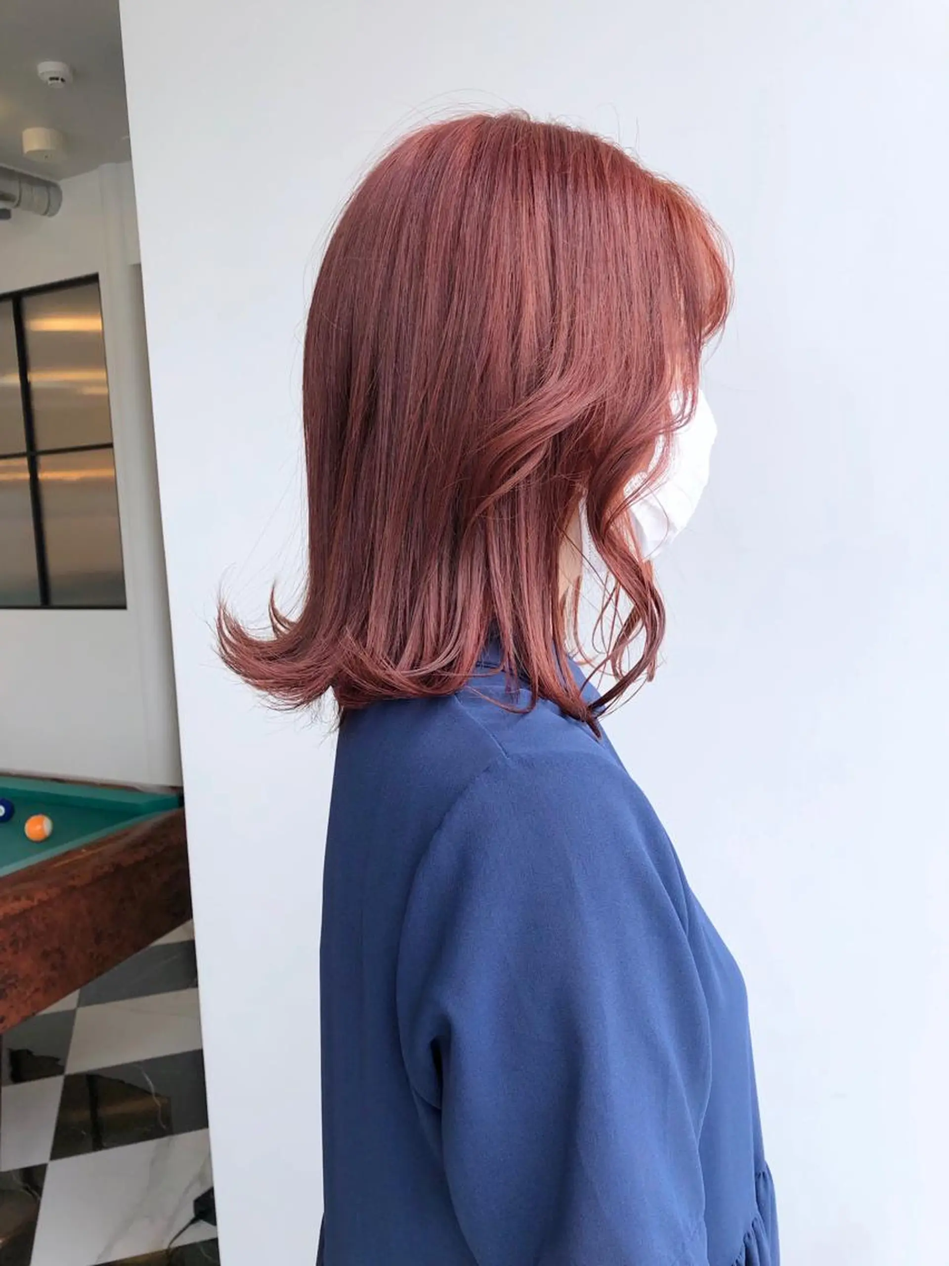 ミディアム カラー ブリーチ オレンジ ヘアカラー トリートメント ヘアセット ☕️ベージュカラー 内藤光哉☕️のヘアスタイル