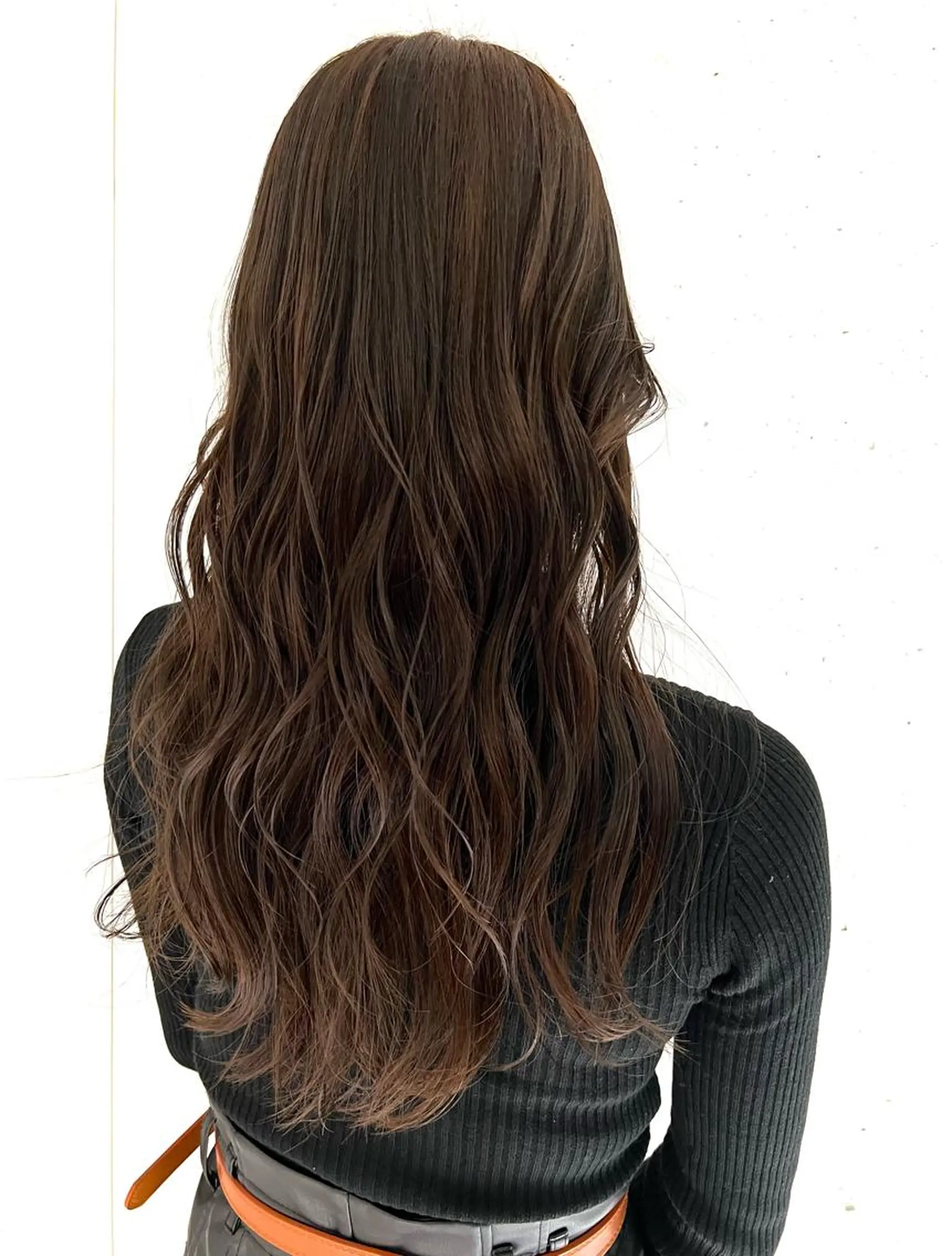 ロング カラー ブラウンカラー チョコレートブラウン 似合わせくすみカラー /縮毛/川添桃花のヘアスタイル