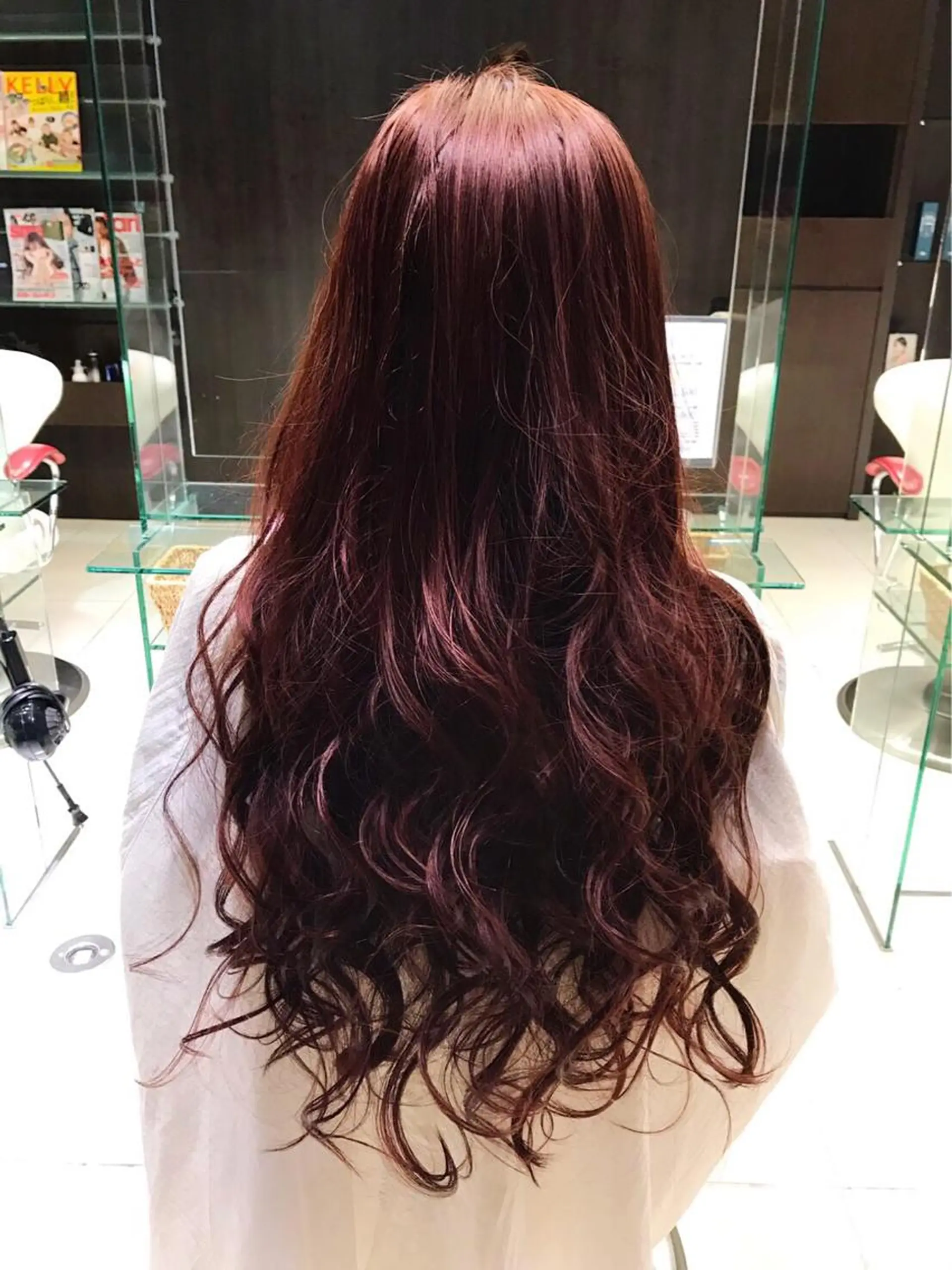 ロング カラー ブラウンカラー ピンクカラー ピンクブラウン Lumiere by Eir-LUXE-所属・Lumiere 鈴木翔平のヘアスタイル