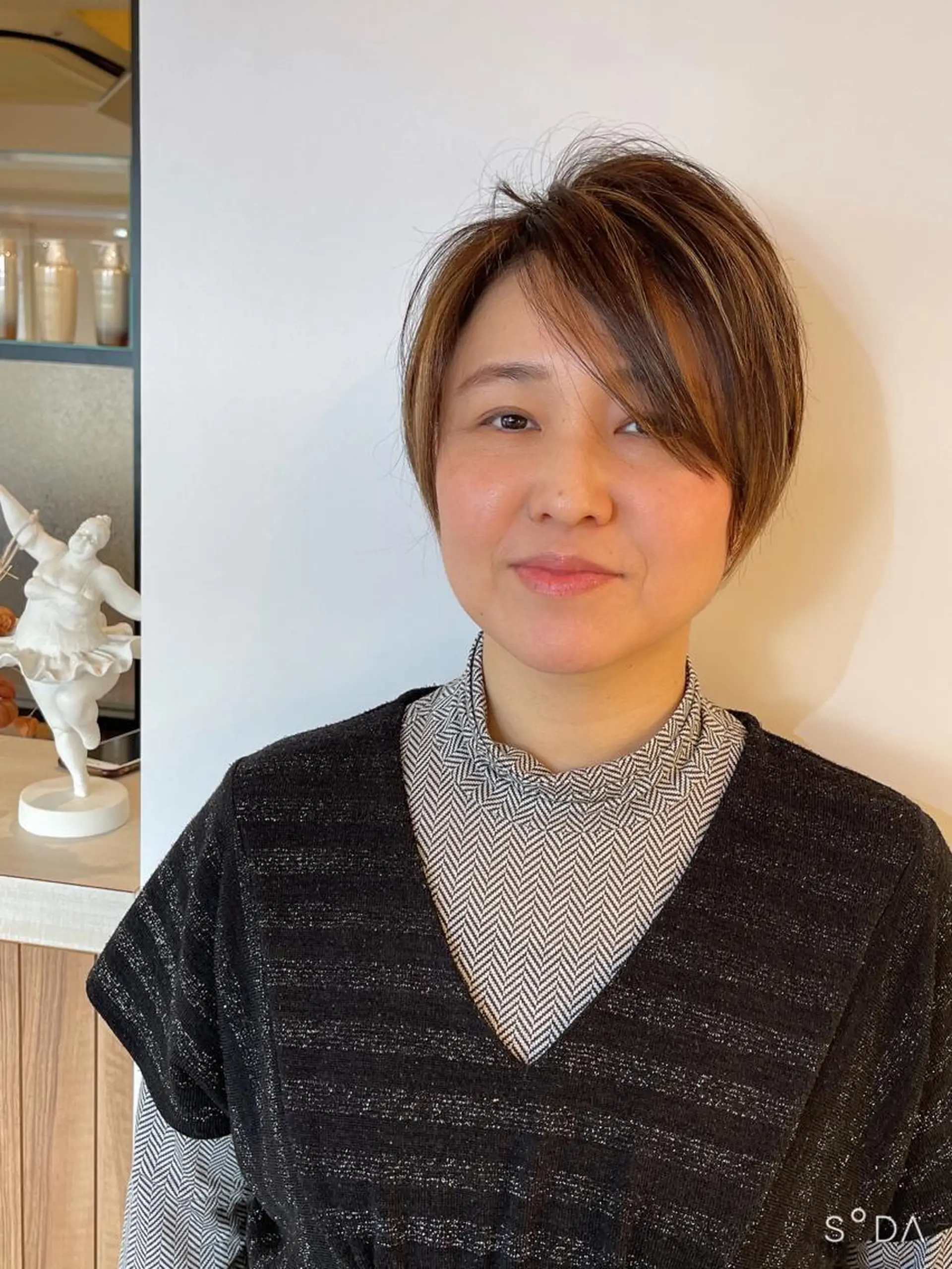 ショート カラー メッシュ ヘアセット着付け目黒 駅すぐ　松永香代子のヘアスタイル