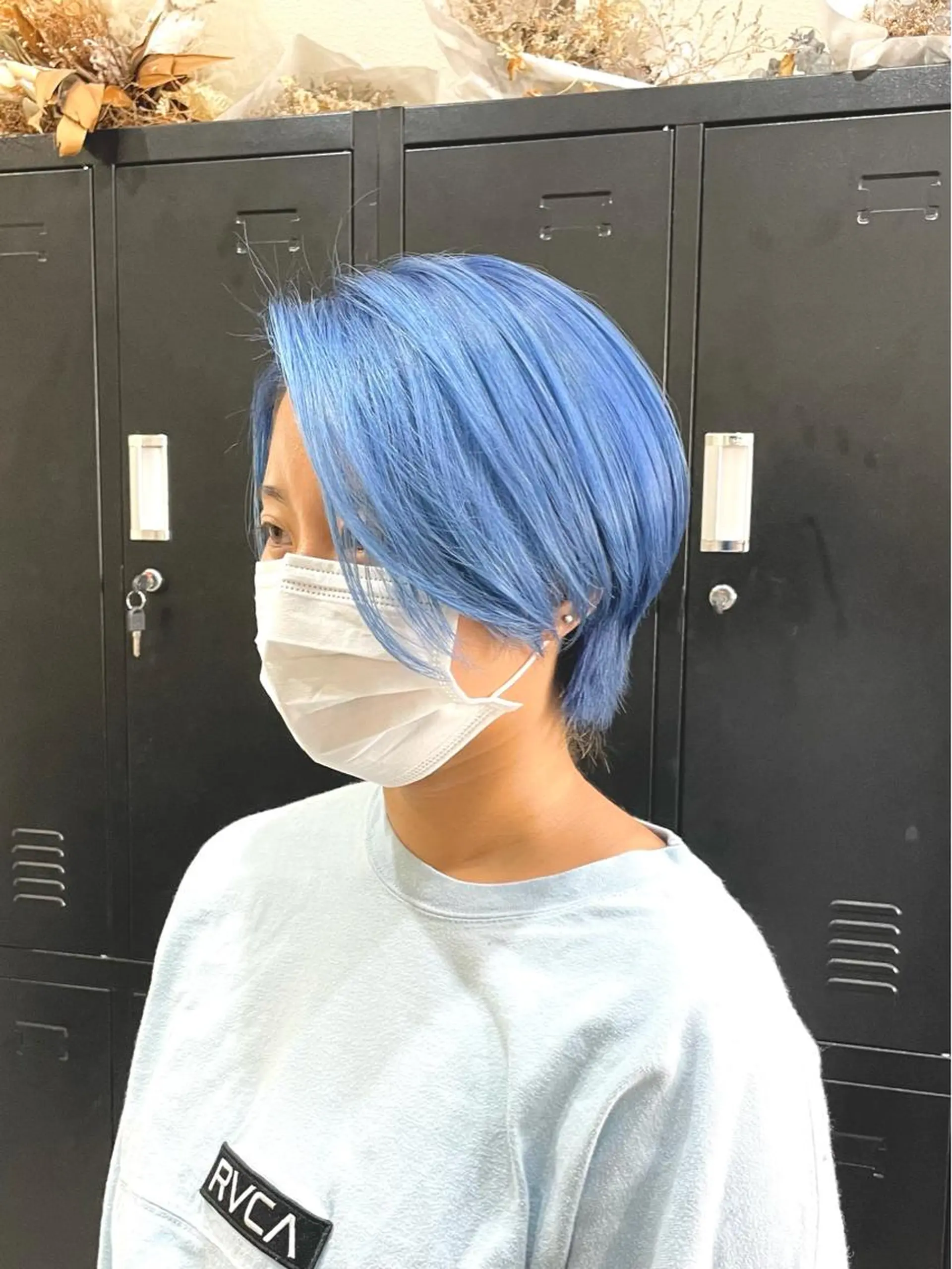 ショート カラー パーマ ヘアアレンジ キッズ ネイル マツエク・マツパ バレイヤージュ ブリーチ ケアブリーチ ダブルカラー イヤリングカラー 切りっぱなしヘアボブ ミディアムヘアRYOのヘアスタイル