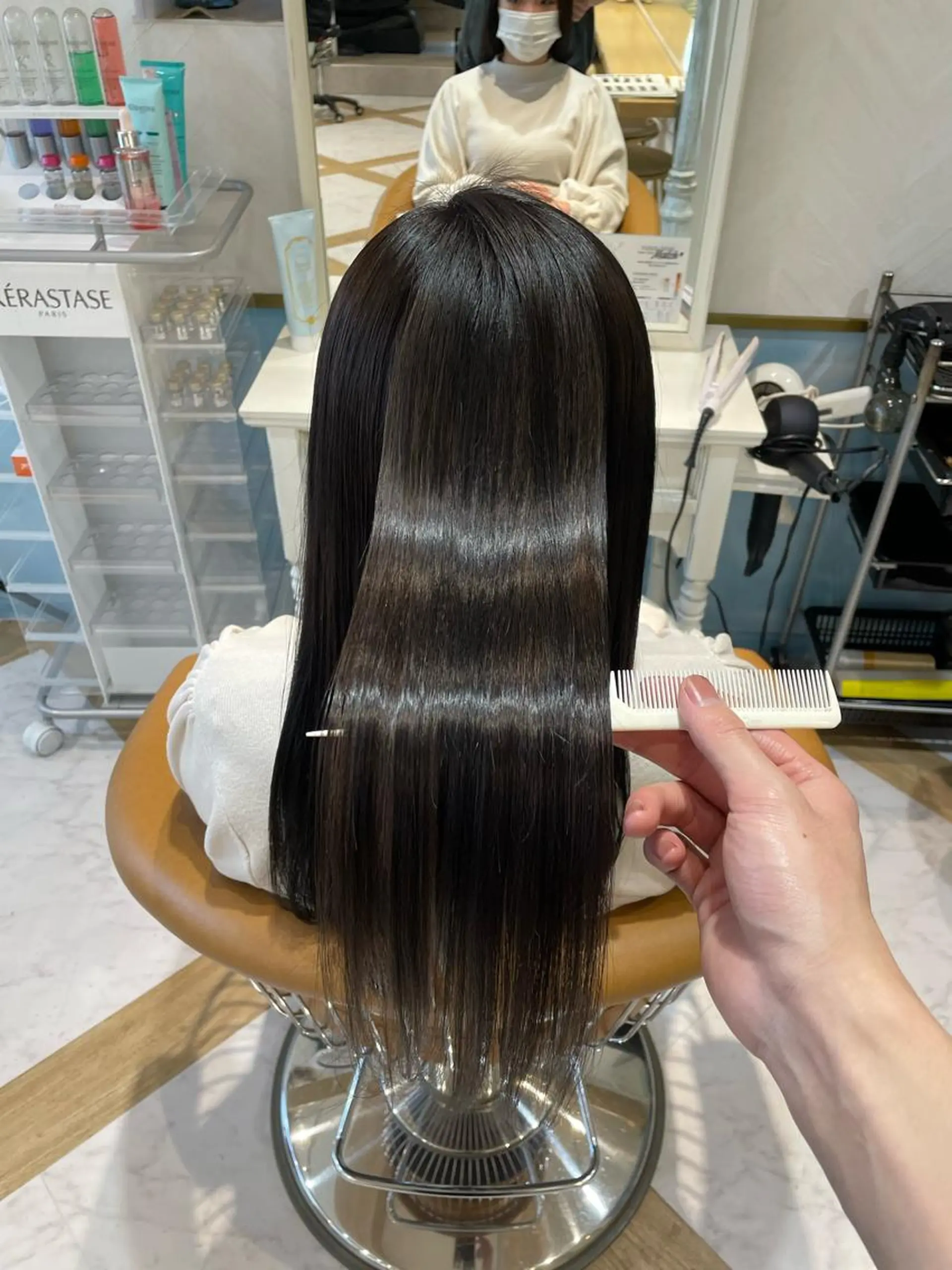 セミロング チョコレートブラウン カット ヘアカラー 縮毛矯正 トリートメント 💎韓国レイヤー/ 髪質改善💎武村侑哉のヘアスタイル